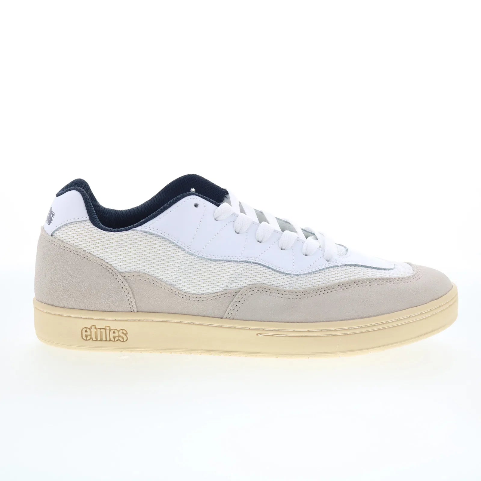 4101000581145_snake_white_navy_01_f3804d9a-ea78-46a6-a998-58d25c0cead4 Etnies Snake 4101000581145 Mens White Skate Inspired Sneakers Shoes - Image 1