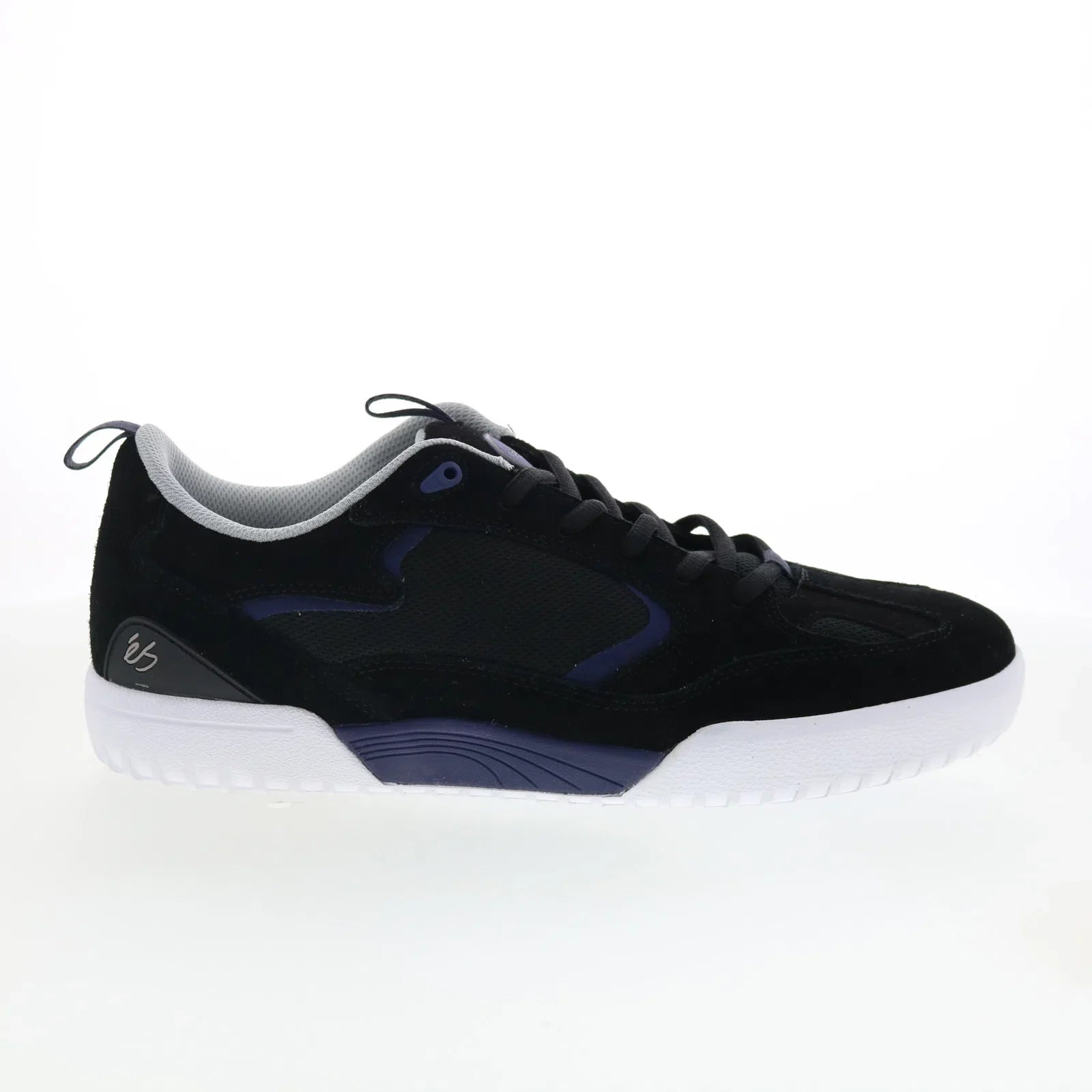 5101000174585_quattro_black_navy_01_cfd97d40-72d5-4be0-b78f-b1ddc05025fa ES Quattro 5101000174585 Mens Black Suede Skate Inspired Sneakers Shoes - Image 1