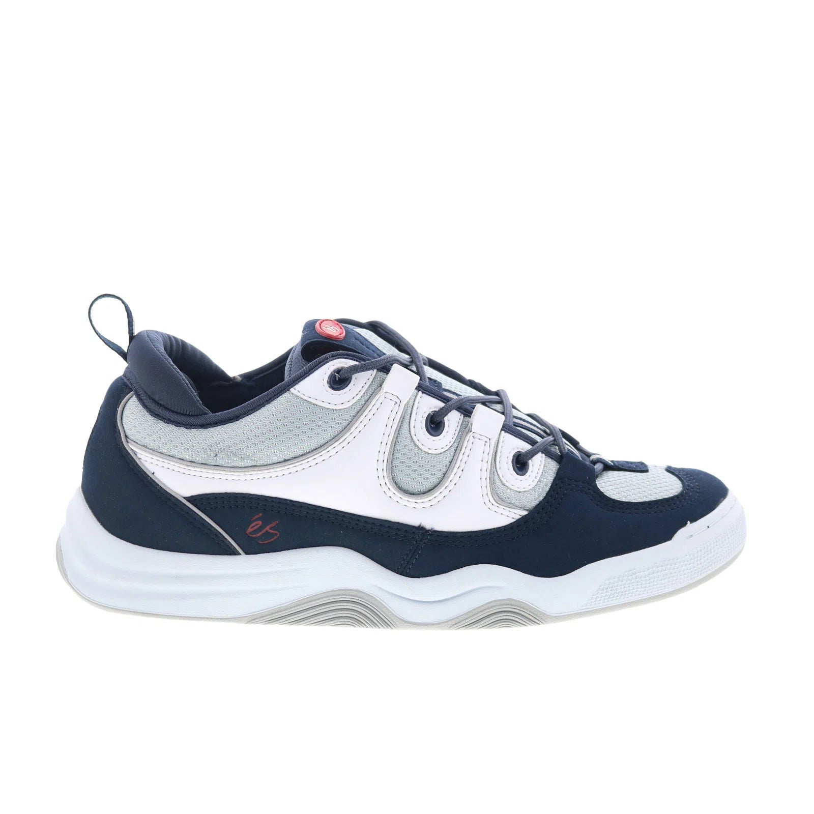 5101000212472_two_nine_8_navy_white_reshoot_01 ES Two Nine 8 5101000212472 Mens Blue Leather Skate Inspired Sneakers Shoes - Image 1