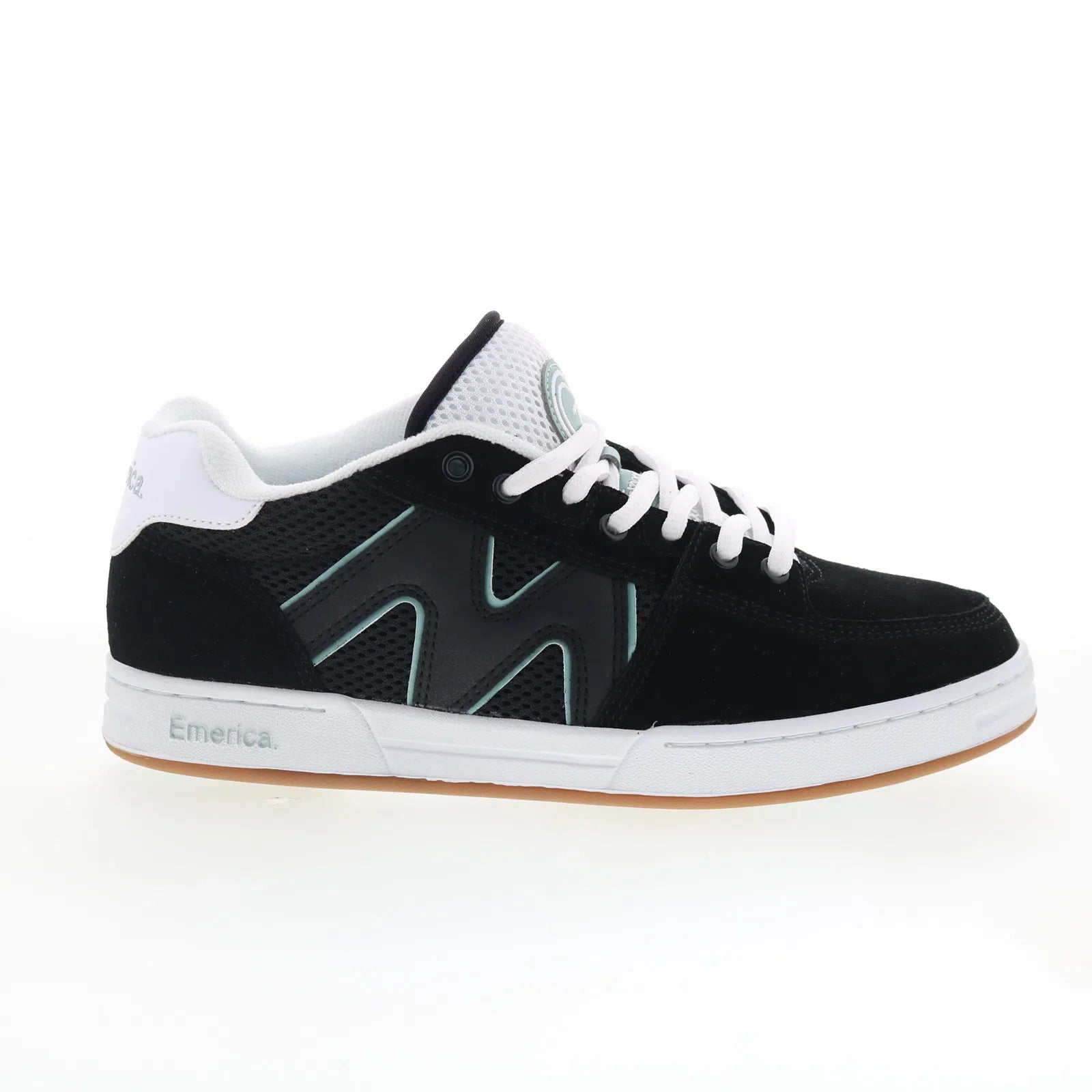 6101000152898_OG-1_black_white_green_01_909dc04f-f6dd-40ab-b795-1f9e87d12238 Emerica OG-1 6101000152898 Mens Black Suede Skate Inspired Sneakers Shoes - Image 1