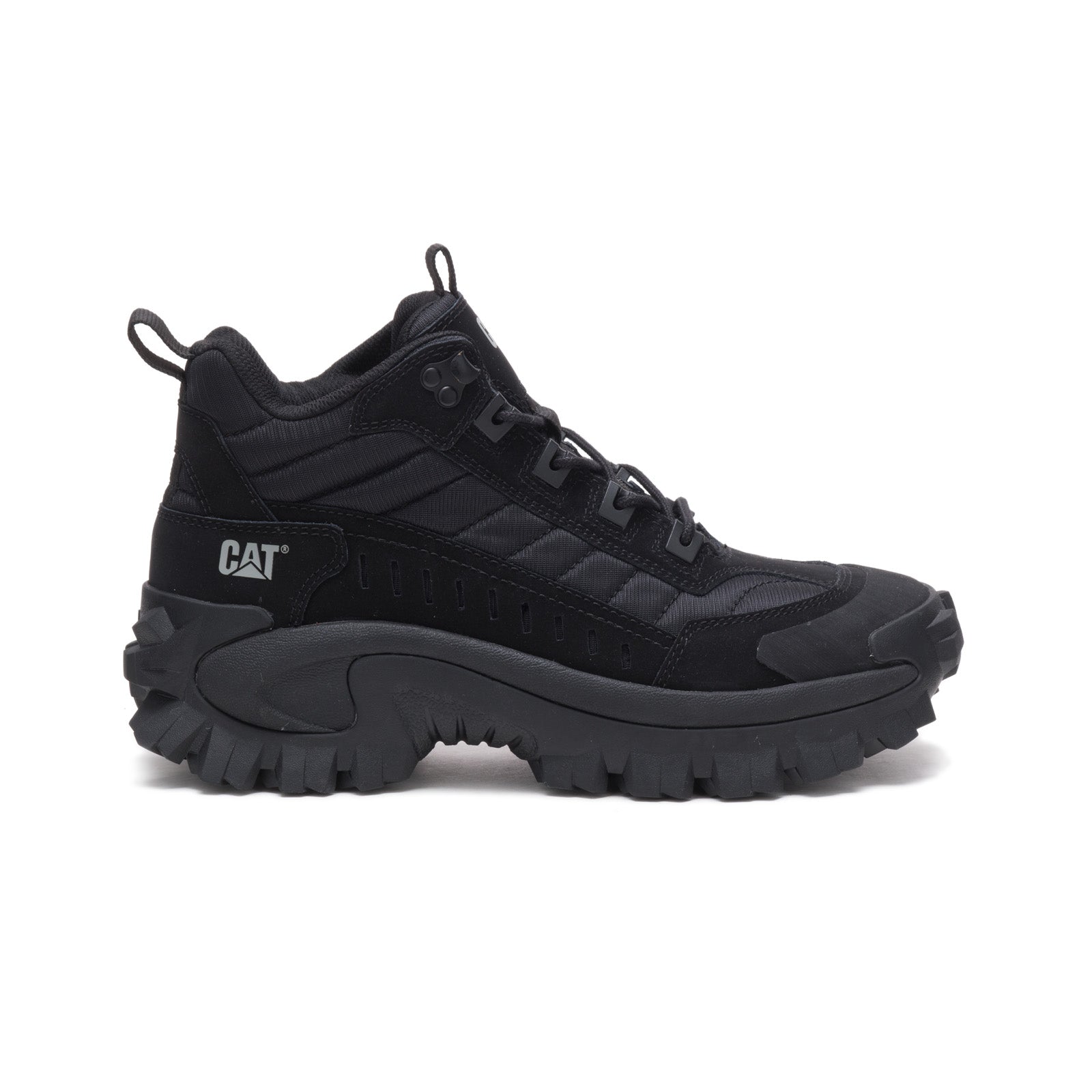 CATU-P110457-092820-F21-IMG6_01_778e6dab-9f4b-4c3d-b2e0-7fab4bc89711 Caterpillar Intruder Mid P110457 Mens Black Wide Lifestyle Sneakers Shoes - Image 1