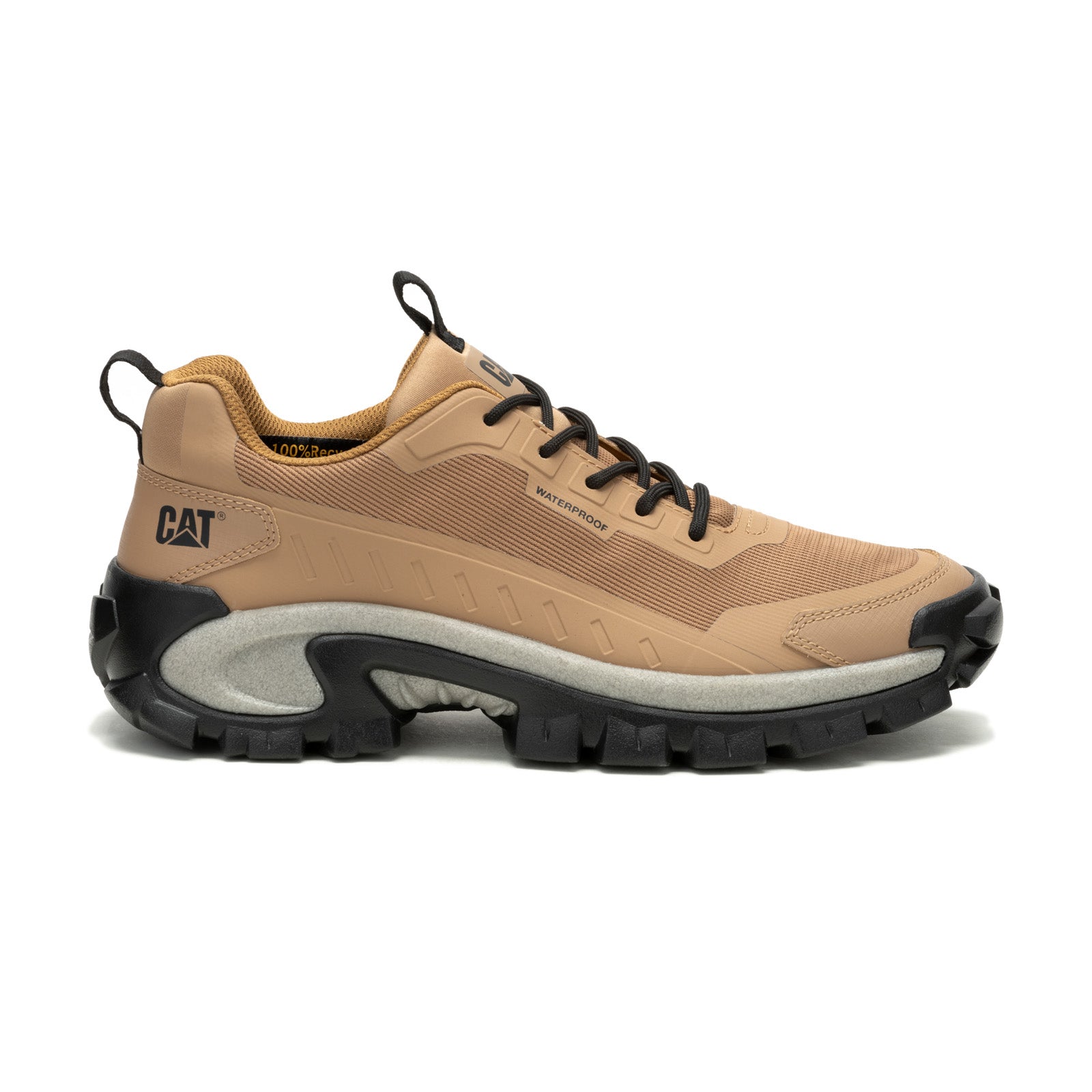 CATU-P111447-040423-S24-IMG7_01_ea71624c-888e-469f-91b4-dfe0b656774d Caterpillar Intruder Lightning Mesh WP Mens Beige Lifestyle Sneakers Shoes - Image 1