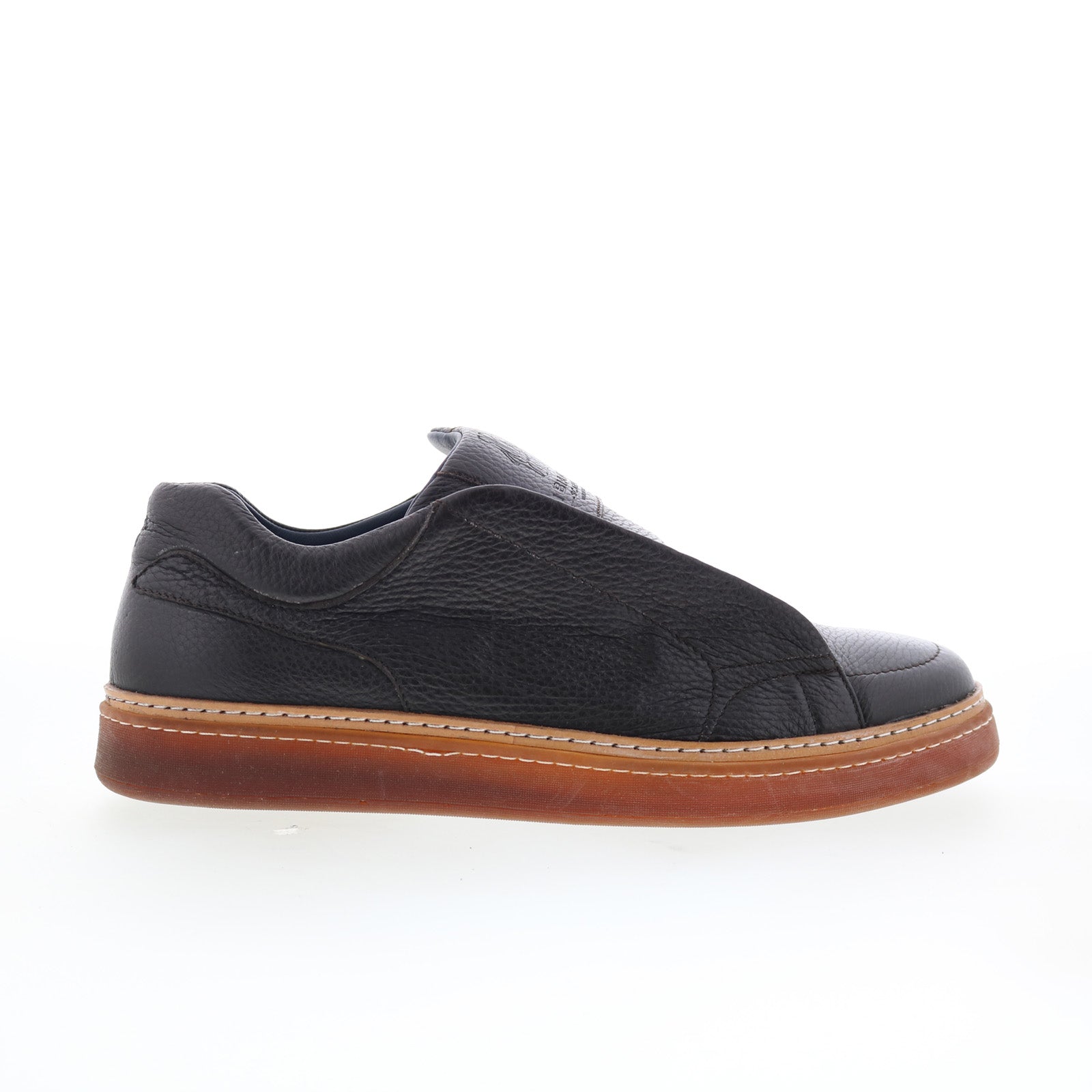 Flaminio_Amber_01_b7285a27-fd51-4f00-9938-2e47a6e18c72 Di Bianco Flaminio Mens Brown Leather Slip On Lifestyle Sneakers Shoes - Image 1