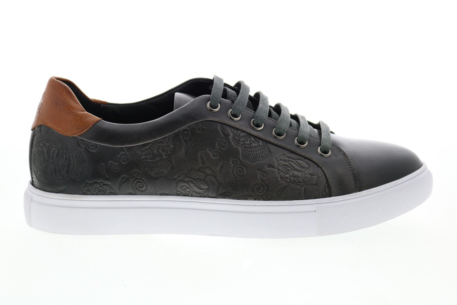 RG5448L_artfibers_grey_01 Robert Graham Artfibers RG5448L Mens Gray Leather Lifestyle Sneakers Shoes - Image 1