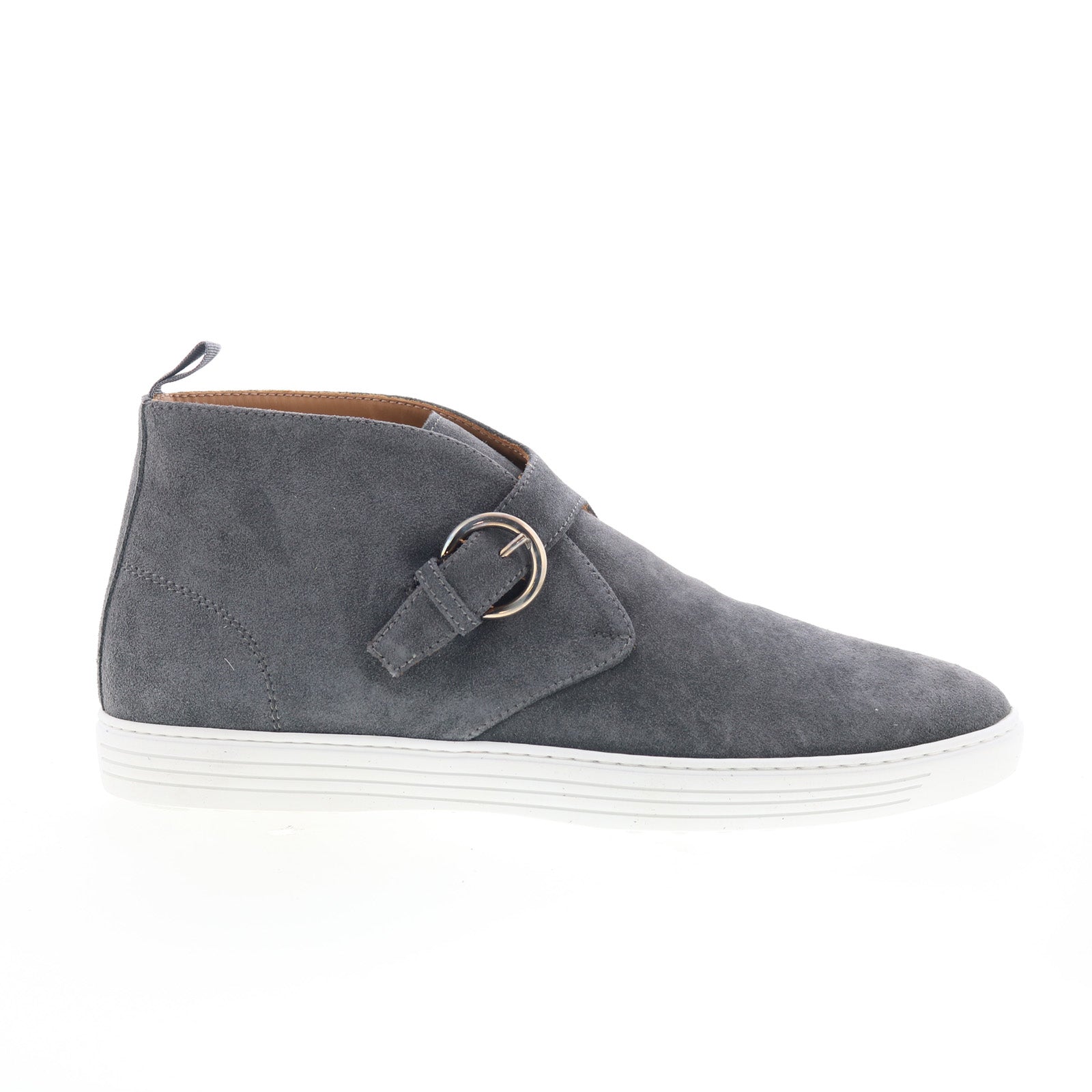 Rita_Grey_01_3d5fe1ea-d6a7-44e8-bae7-3b0d8644d3d3 Pastori by Di Bianco Rita Mens Gray Suede Hook & Loop Lifestyle Sneakers Shoes - Image 1