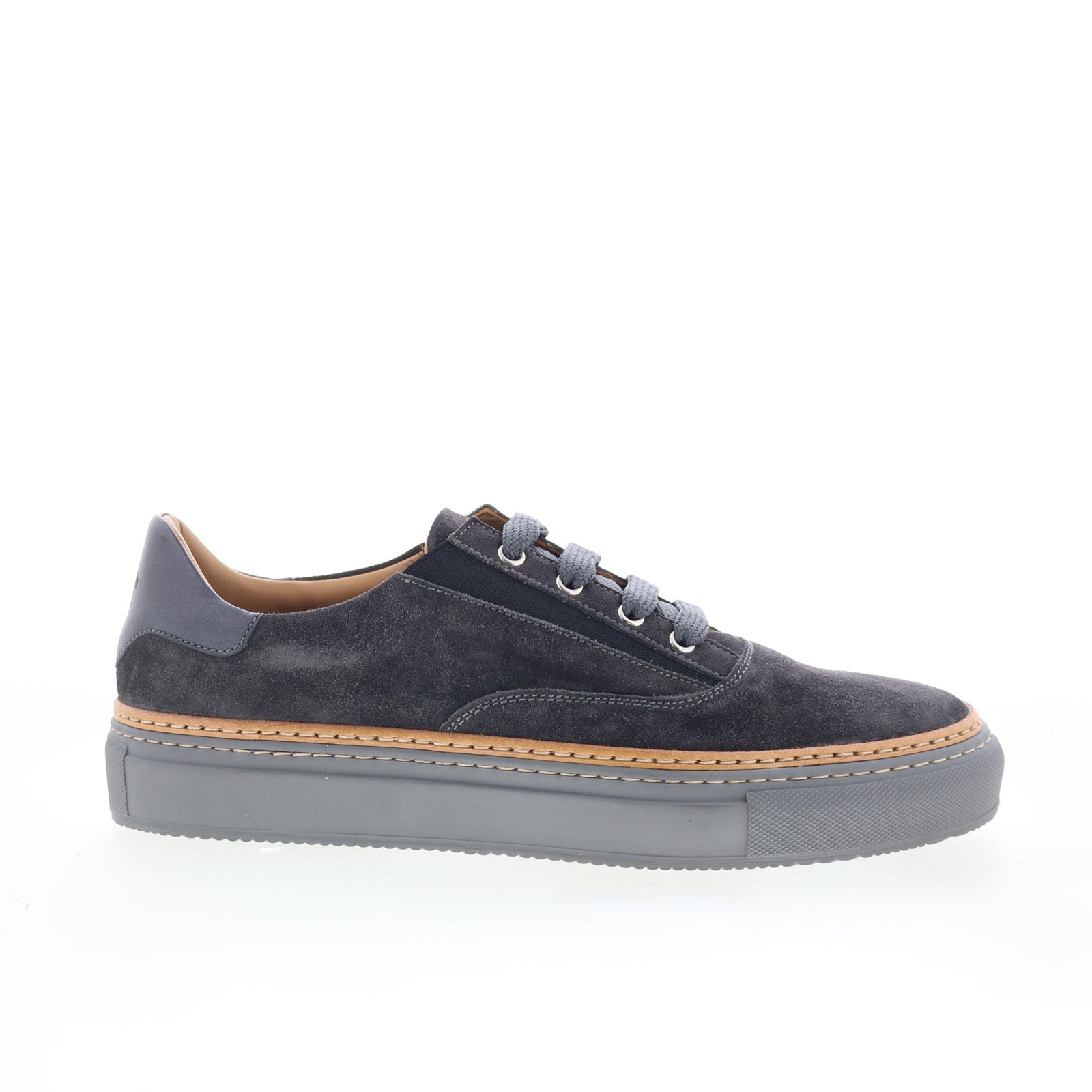 SD915_Norvegese_Gumlite_01_b36feafb-4c48-48fa-a7e5-a9a20367d356 Di Bianco SD915 Mens Gray Leather Lace Up Lifestyle Sneakers Shoes - Image 1