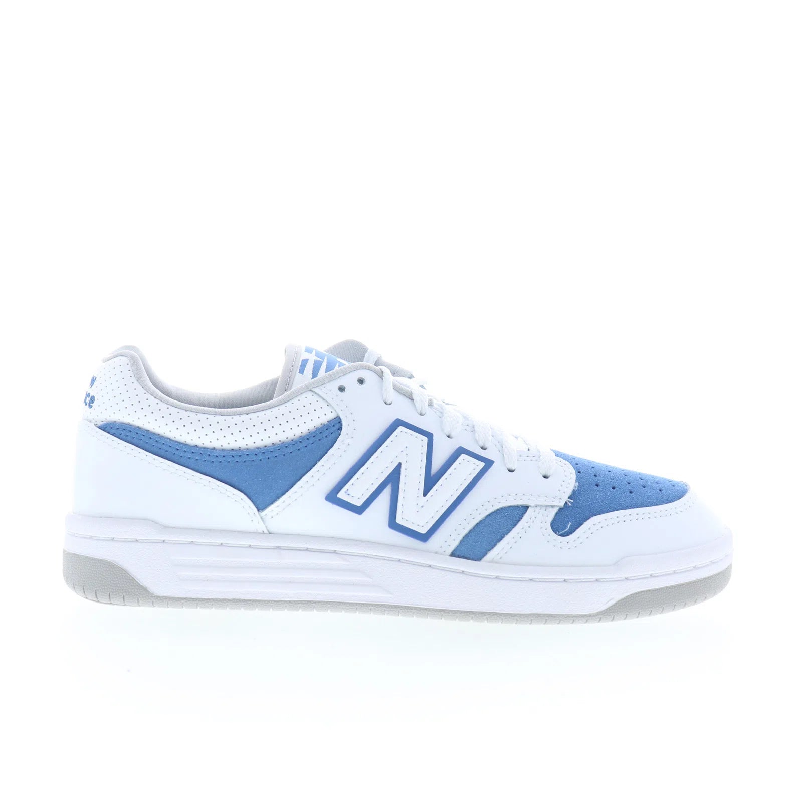 bb480lrb_480_white_01 New Balance 480 BB480LRB Mens White Leather Lifestyle Sneakers Shoes - Image 1