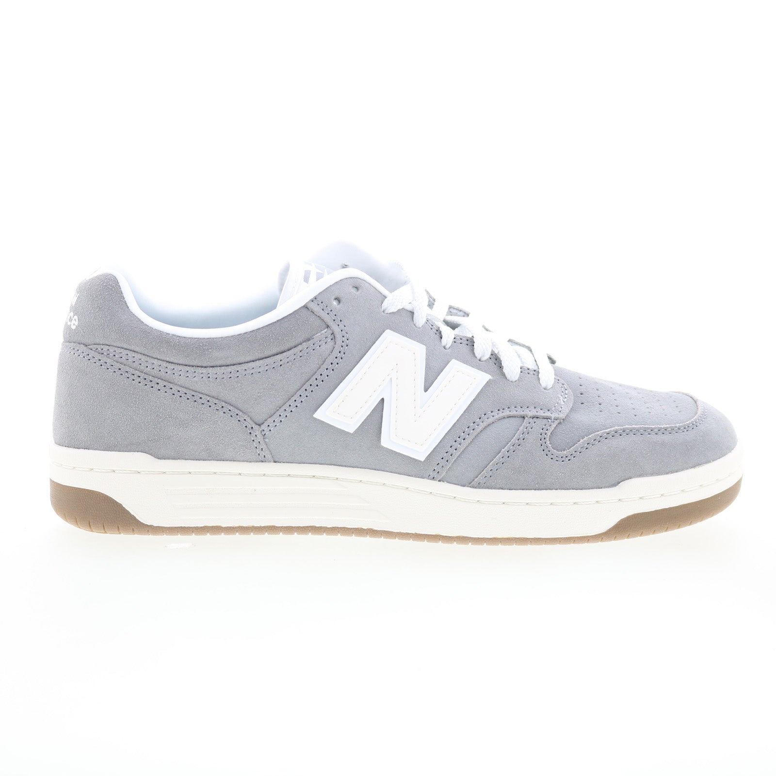 bb480lsg_480_slate_grey_sea_salt_white_01_4bab7ec8-2f01-47e3-9b55-729beb37c70a New Balance 480 BB480LSG Mens Gray Suede Lace Up Lifestyle Sneakers Shoes - Image 1