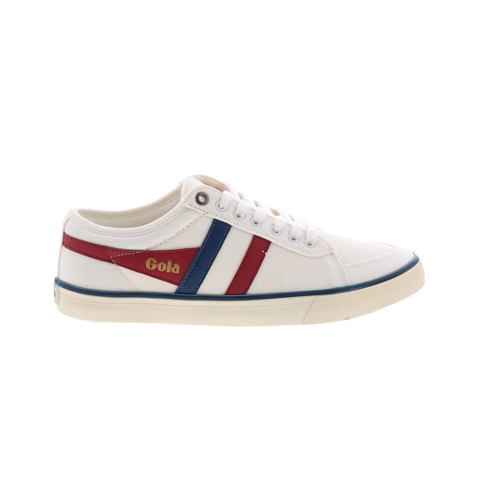cma516_off_wht_deep_red_vintage_blue-img4_reshoot_01 Gola Comet CMA516 Mens Beige Suede Lace Up Lifestyle Sneakers Shoes - Image 1