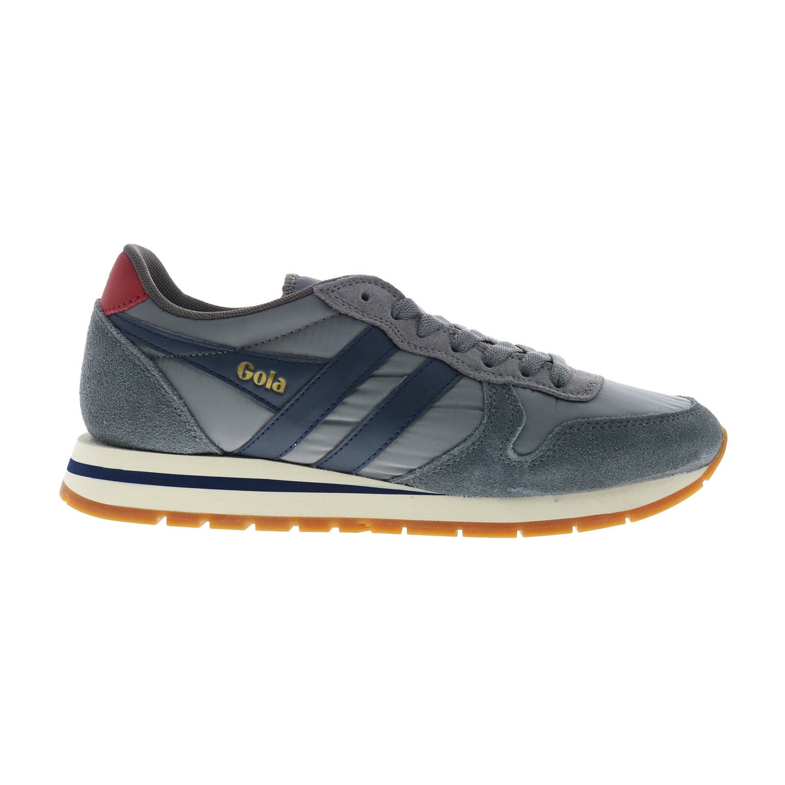 cmb363_ash_storm_navy-img4_reshoot_01 Gola Daytona Chute CMB363 Mens Gray Suede Lace Up Lifestyle Sneakers Shoes - Image 1
