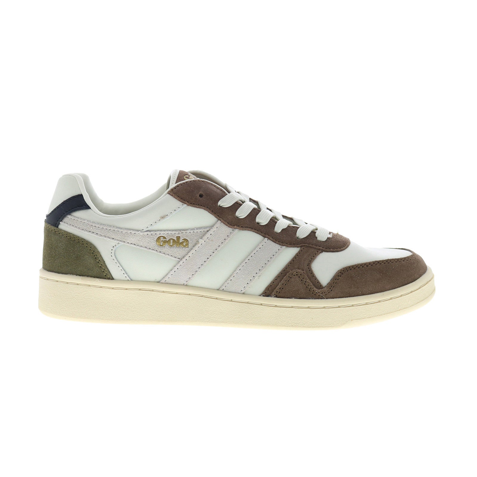 cmb527_off_white_otter_khaki-img4_reshoot_01 Gola Rebound Quadrant CMB527 Mens Brown Suede Lifestyle Sneakers Shoes - Image 1