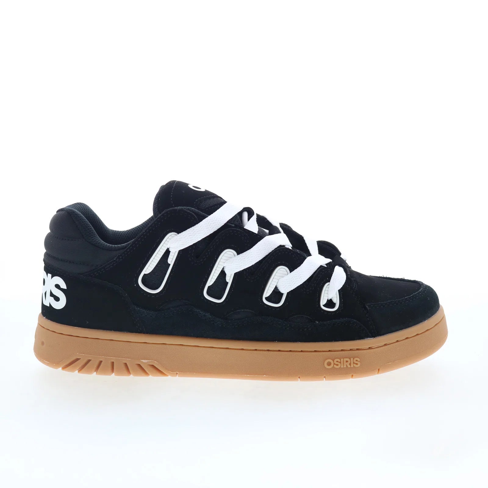 d3_1376-141_black_white_gum_01 Osiris D3 S 1376 141 Mens White Nubuck Skate Inspired Sneakers Shoes - Image 1