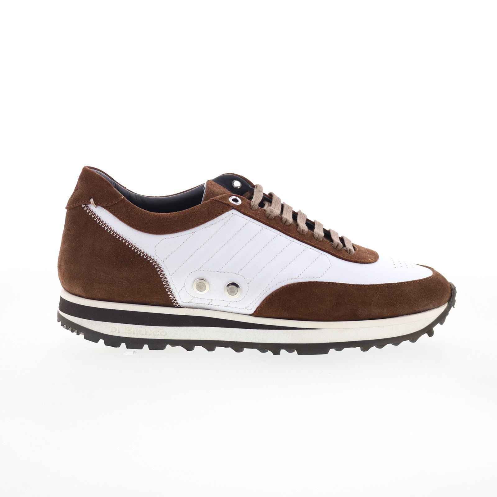 daytona_white_cubano_01_e39cb9fb-6c4b-42d8-a4e7-f052fb262a1b Di Bianco Daytona Mens White Suede Lace Up Lifestyle Sneakers Shoes - Image 1