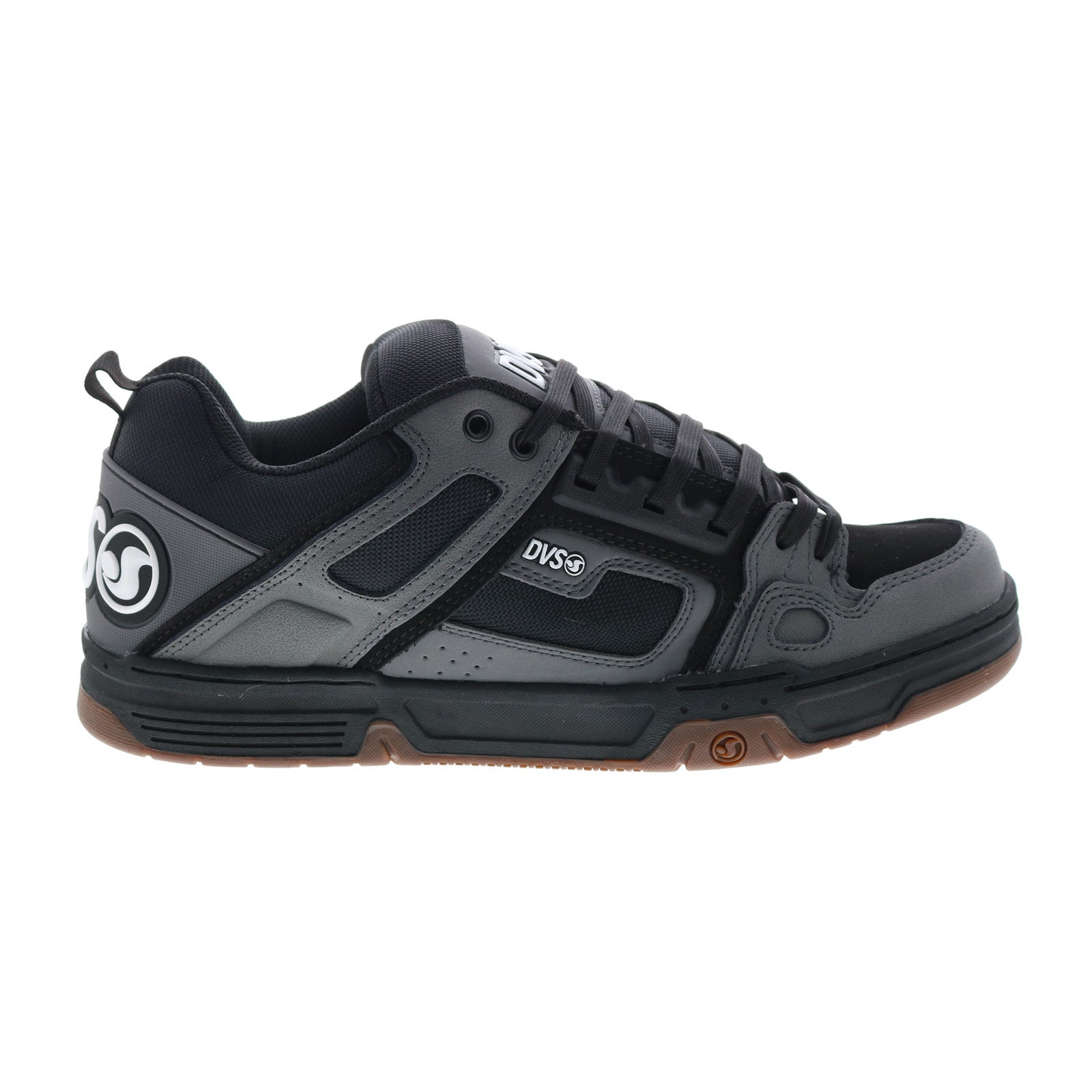 dvf0000029066_comanche_charcoal_black_gum_white_nubuck_reshoot_01 DVS Comanche DVF0000029066 Mens Black Gray Skate Inspired Sneakers Shoes - Image 1