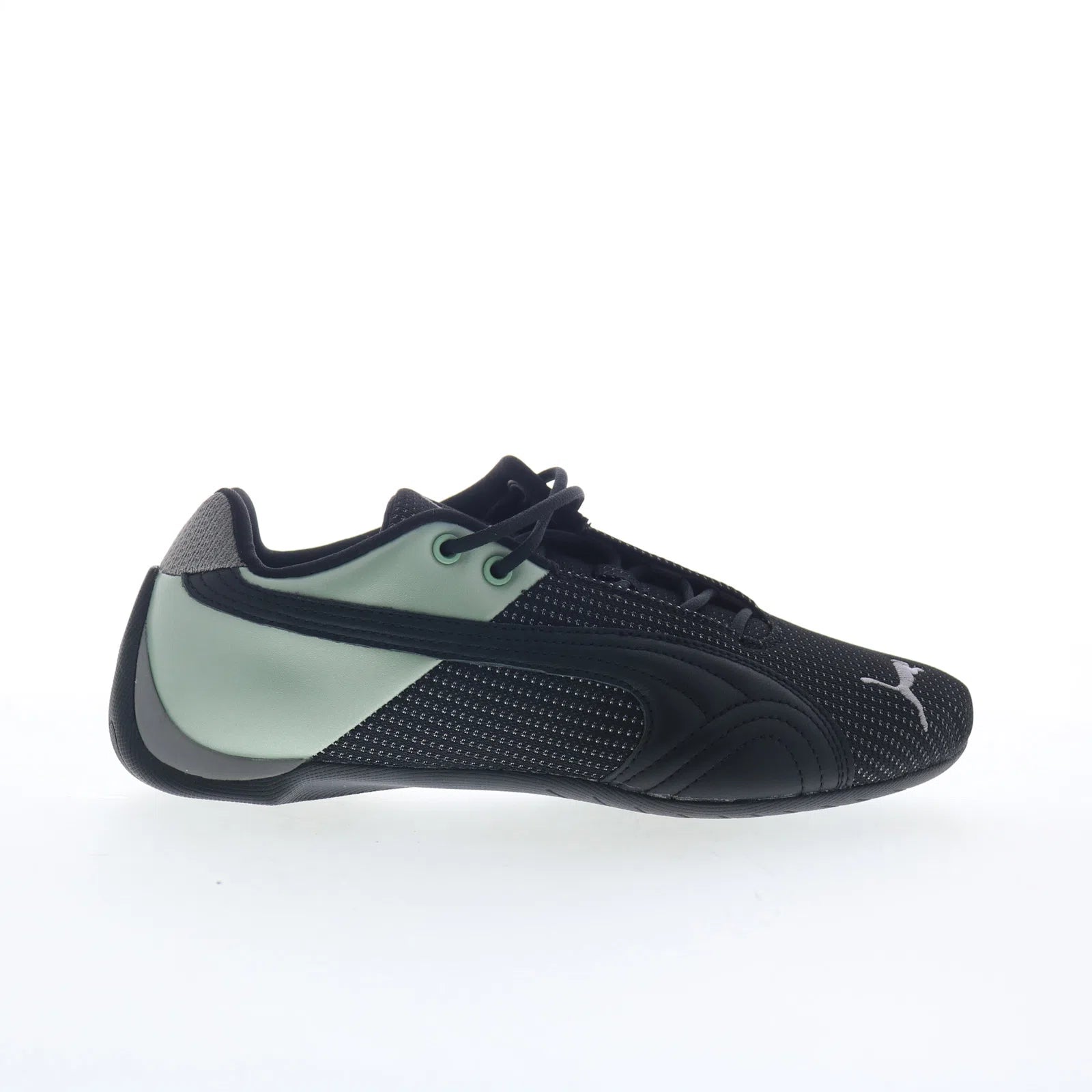 future_cat_metallic_40527602_puma_black_green_fog_01 Puma Future Cat Metallic 40527602 Mens Black Canvas Lifestyle Sneakers Shoes - Image 1