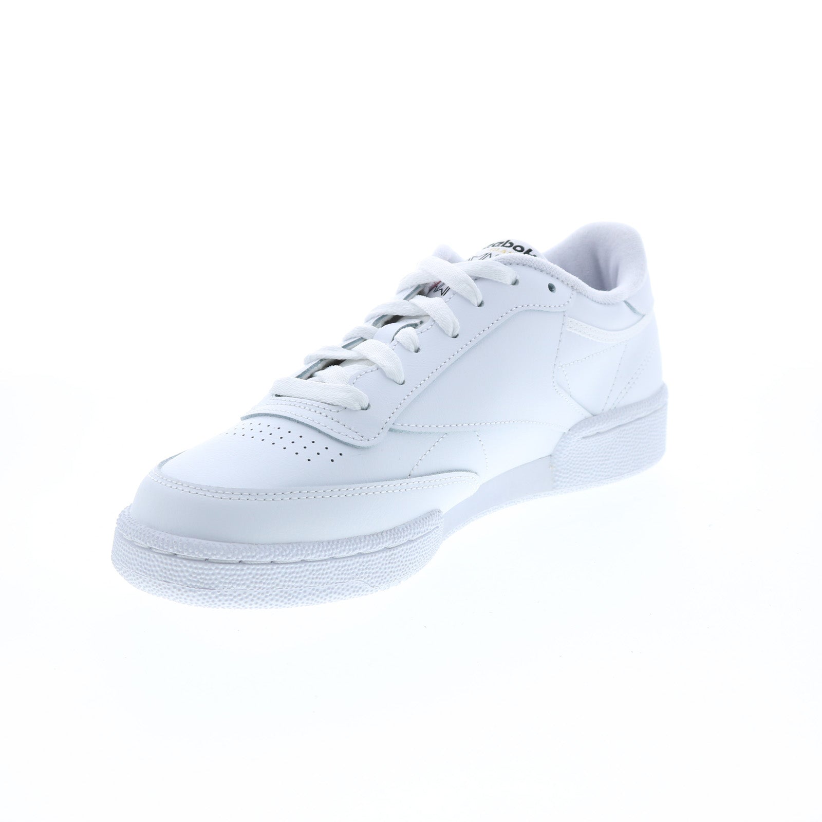 Reebok Club C 85 Mens White Leather Lace Up Lifestyle Sneakers Shoes - Image 4