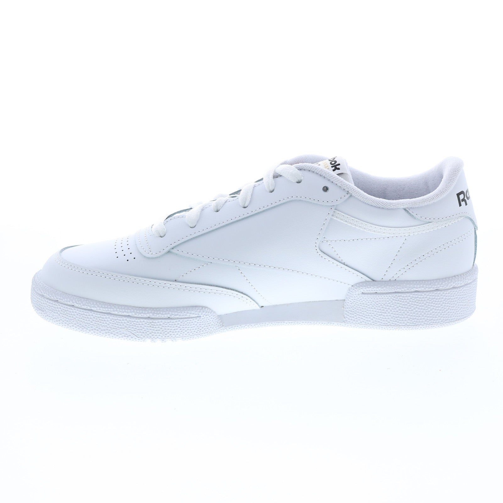 Reebok Club C 85 Mens White Leather Lace Up Lifestyle Sneakers Shoes - Image 5