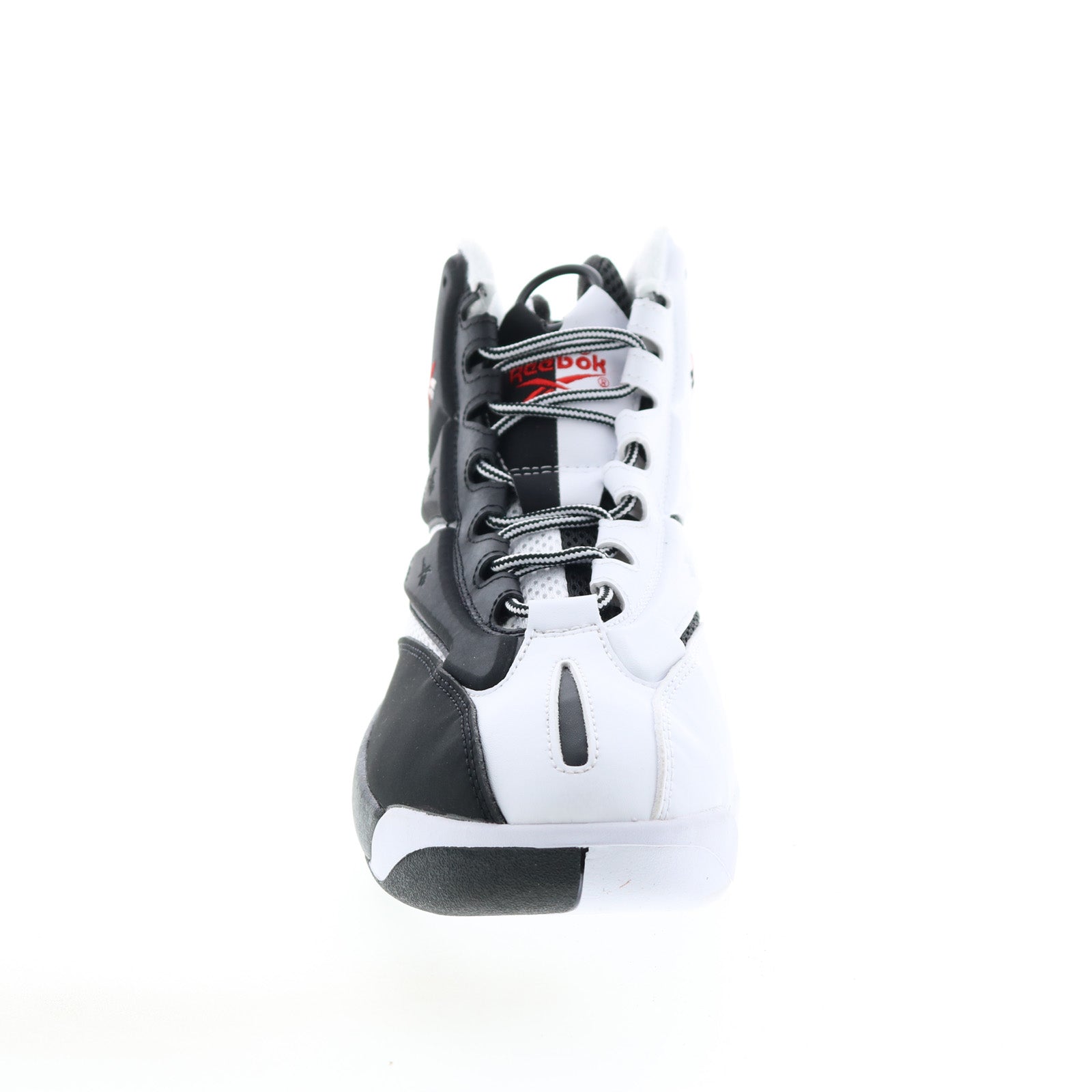 Reebok The Blast Mens Black Leather Lace Up Athletic Basketball Shoes - Image 3