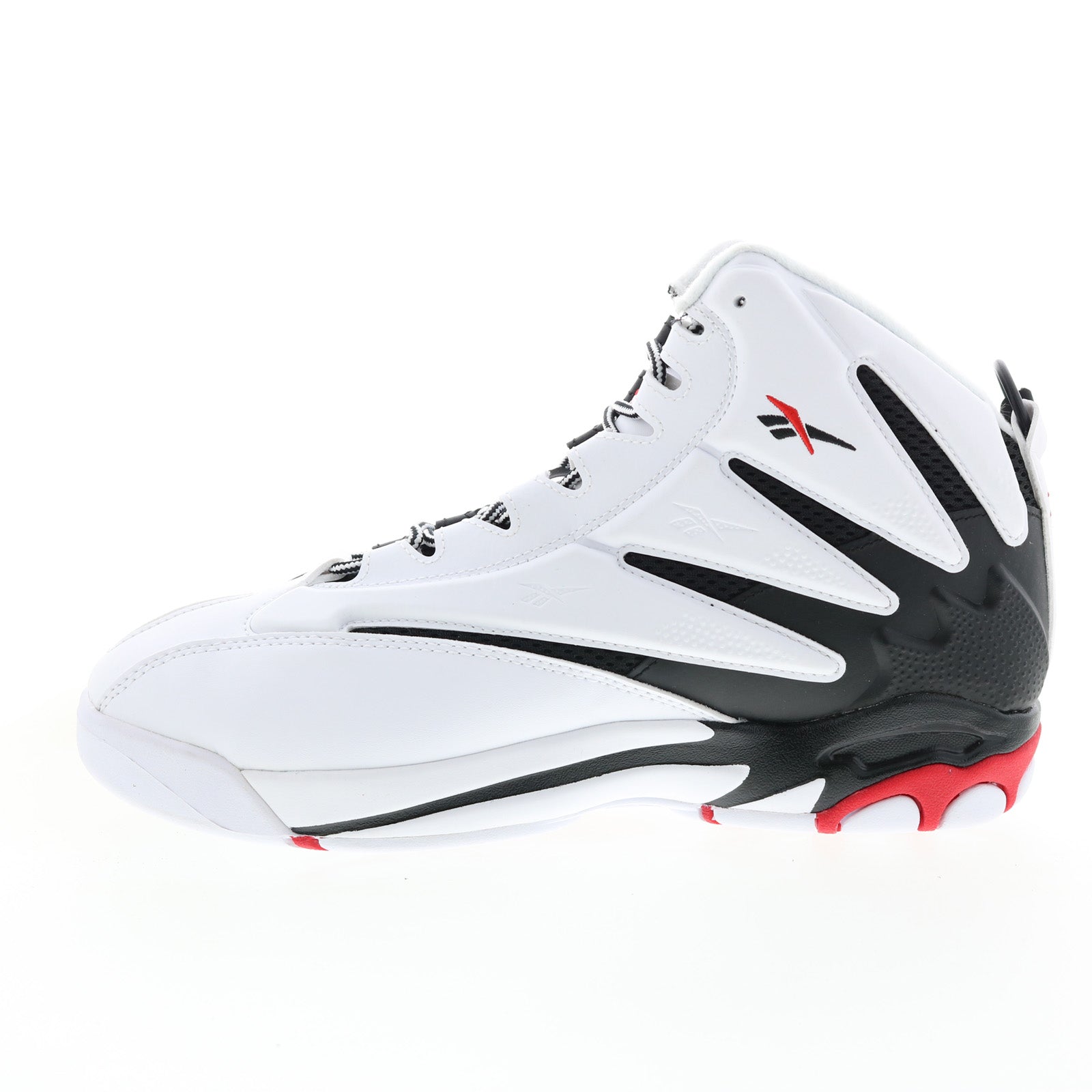 Reebok The Blast Mens Black Leather Lace Up Athletic Basketball Shoes - Image 5