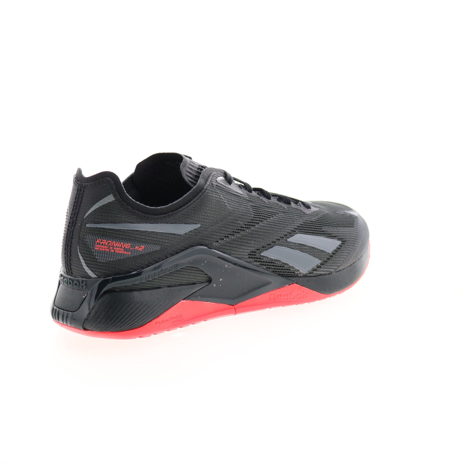 Reebok Nano X2 Froning Mens Black Canvas Athletic Cross Training Shoes - Image 8