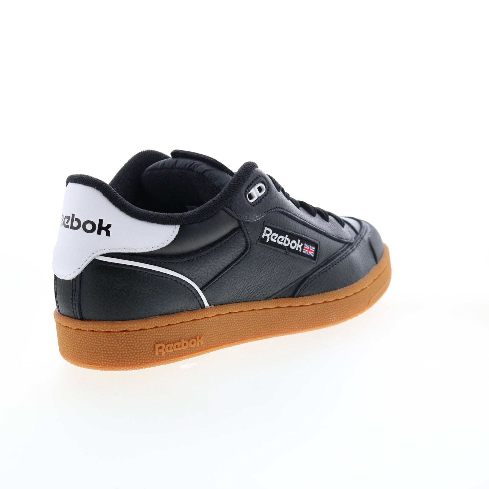 Reebok Club C Bulc Mens Black Leather Lace Up Lifestyle Sneakers Shoes - Image 8