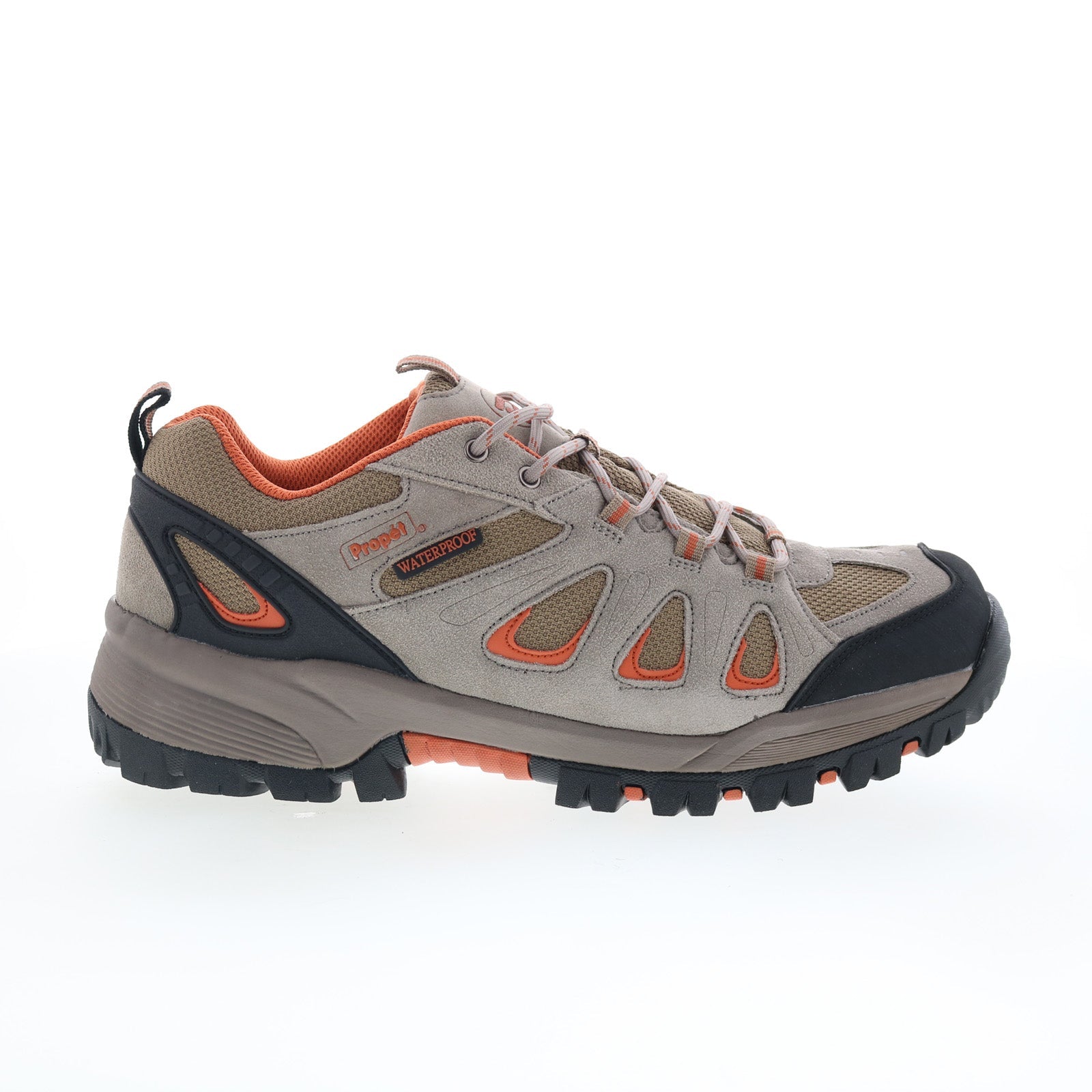 m3598_ridge_walker_low_gun_smoke_orange-img4_01_83bf3648-85cc-41cf-a71a-5956863648c2 Propet Ridge Walker Low M3598 Mens Gray Wide Suede Athletic Hiking Shoes - Image 1
