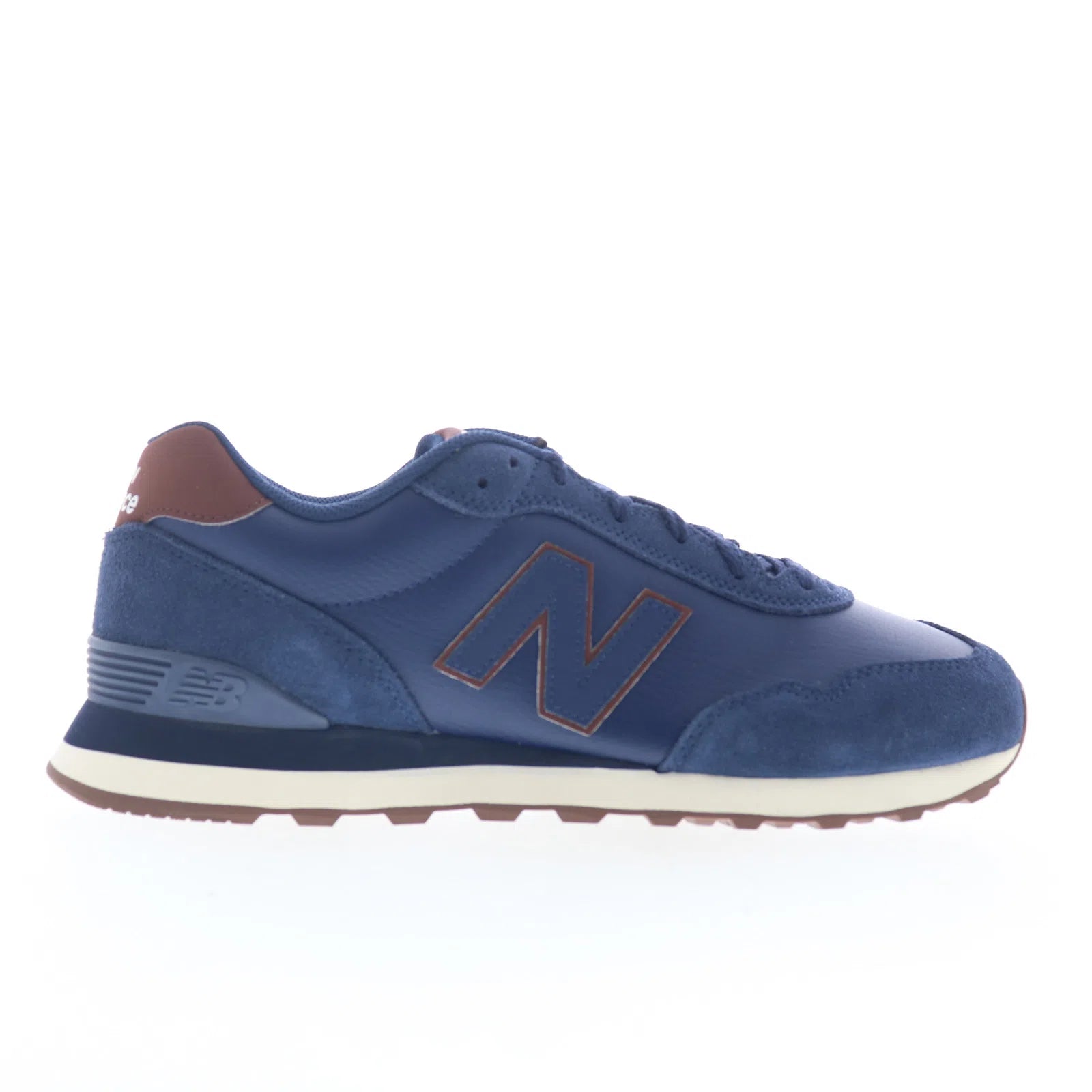 ml515adg_515_grey_blue_01 New Balance 515 ML515ADG Mens Gray Leather Lace Up Lifestyle Sneakers Shoes - Image 1