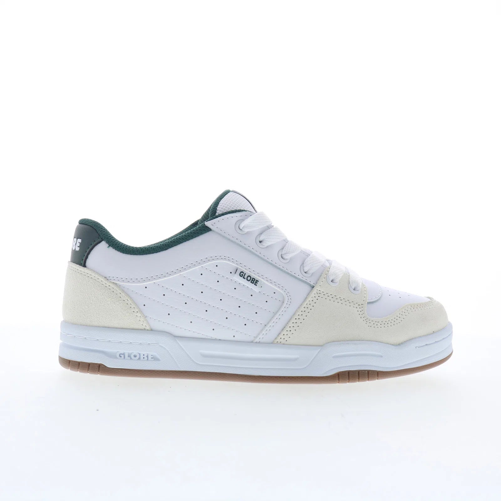 mojo_2.0_gbmojo2_whitepine_01 Globe Mojo 2.0 GBMOJO2 Mens White Leather Skate Inspired Sneakers Shoes - Image 1