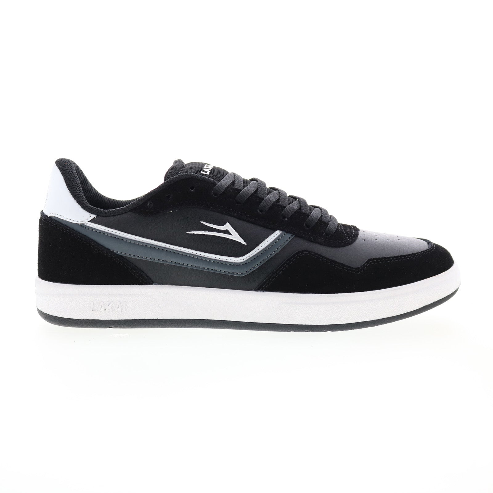 ms4230130b00_terrace_black_suede_01 Lakai Terrace MS4230130B00 Mens Black Suede Skate Inspired Sneakers Shoes - Image 1