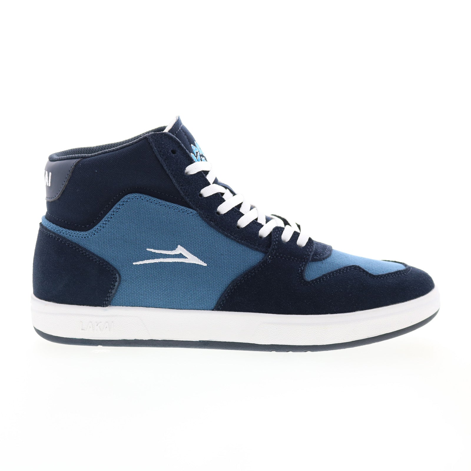 ms4230140b00_villa_slate_navy_suede_01 Lakai Villa MS4230140B00 Mens Blue Suede Skate Inspired Sneakers Shoes - Image 1