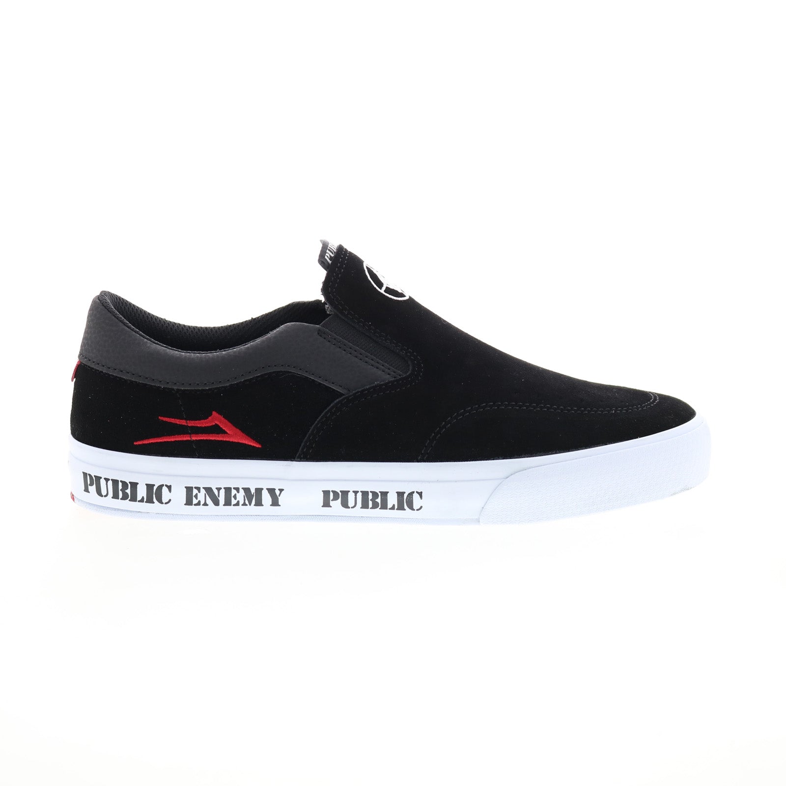 ms4240232a00_black_red_suede_01_ac6fd5b3-c5e3-40bf-b548-3bdb873f9835 Lakai Owen VLK Public Enemy Mens Black Skate Inspired Sneakers Shoes - Image 1