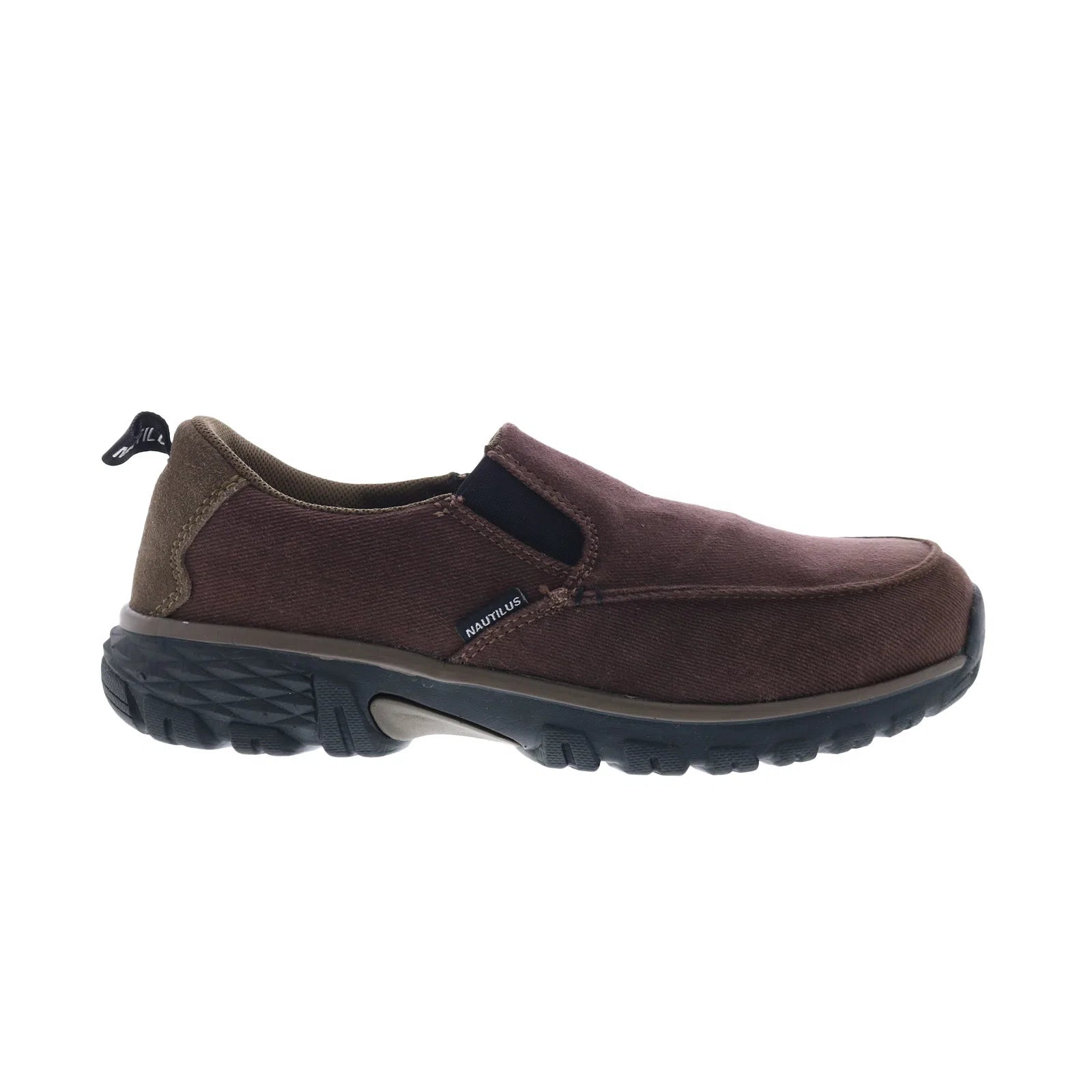 n1612_reshoot_01 Nautilus Breeze Slip-On Alloy Toe Electrical Hazard Mens Brown Athletic Shoes - Image 1