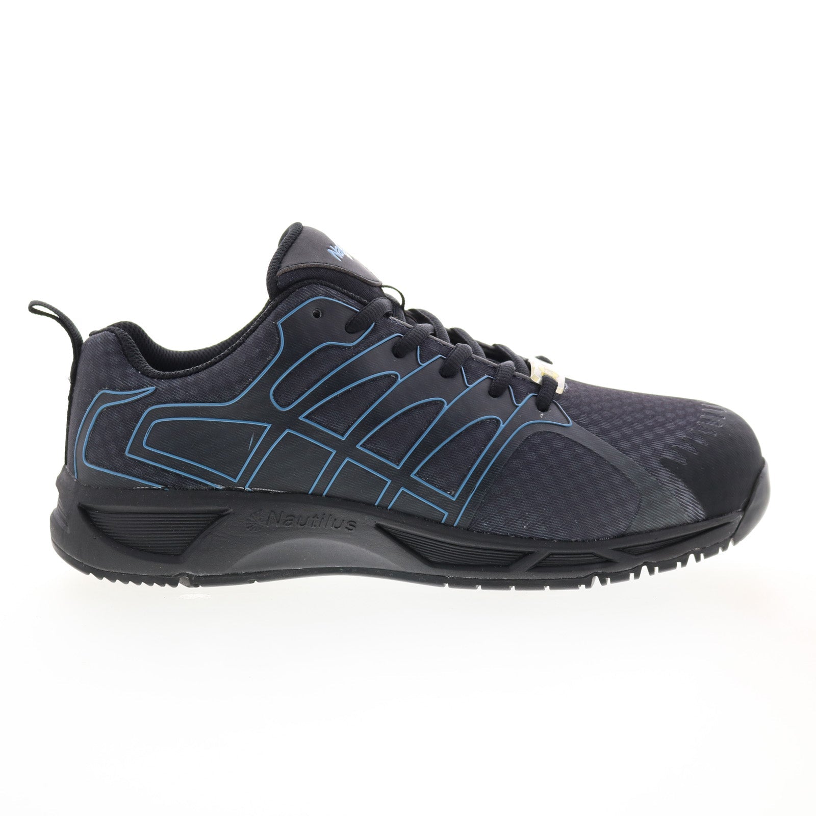 n4421_nautilus_advanced_esd_grey_blue_01_9d5c76ff-7644-4879-8a1c-7e2b66e211d7 Nautilus Advanced ESD Soft Toe SD10 Mens Gray Wide Athletic Work Shoes - Image 1