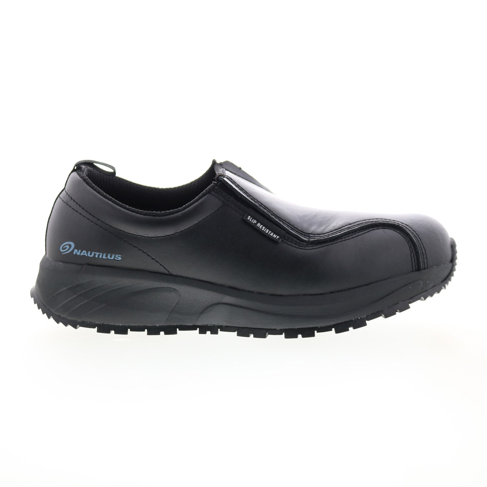 n5024_nautilus_slip_on_black_01_4ab7c62e-ce89-4b4e-9932-f2e607af6602 Nautilus Skidbuster Slip On SR Electrical Hazard Mens Black Work Shoes - Image 1