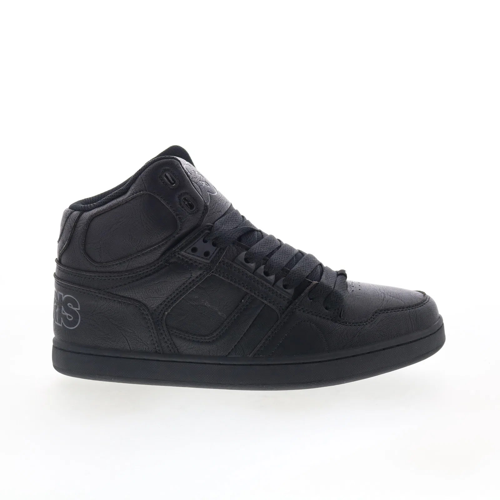 nyc_83_clk_1343-2961_black_black_wrinkle_01 Osiris NYC 83 CLK 1343 2961 Mens Black Leather Skate Inspired Sneakers Shoes - Image 1
