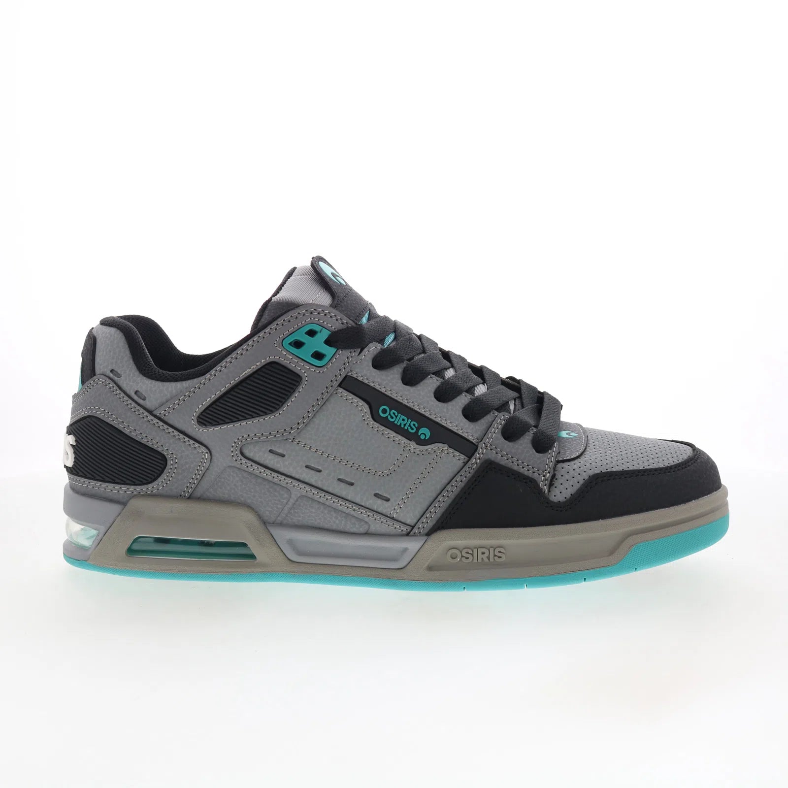 peril_1308-1633_black_grey_teal_01 Osiris Peril 1308 1633 Mens Gray Synthetic Skate Inspired Sneakers Shoes - Image 1