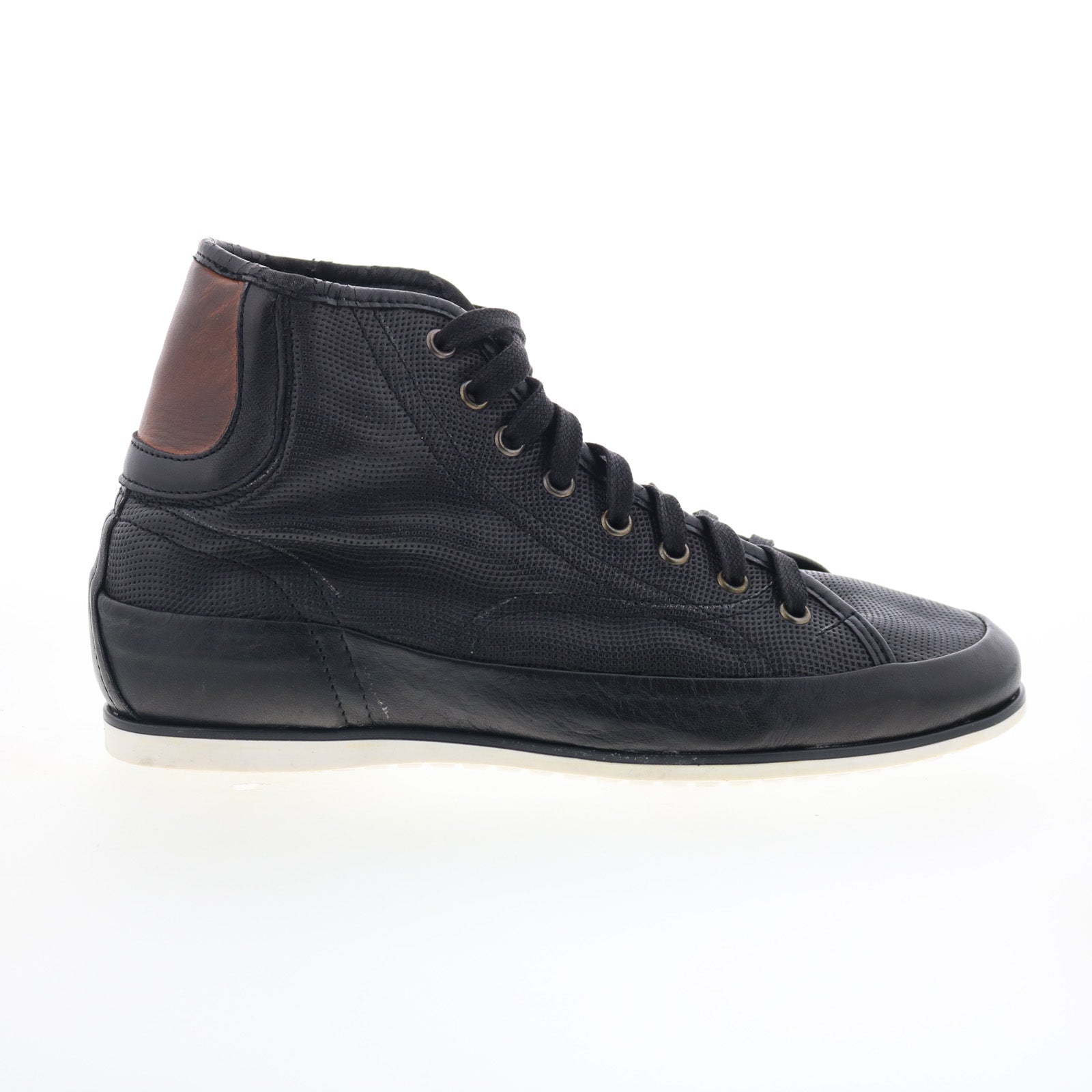 rd75_black-img4_01_c2a8d892-5afb-4da9-9605-b56897e5ba0b RD Company RD75 Mens Black Leather Lace Up Sneakers Lifestyle Shoes - Image 1
