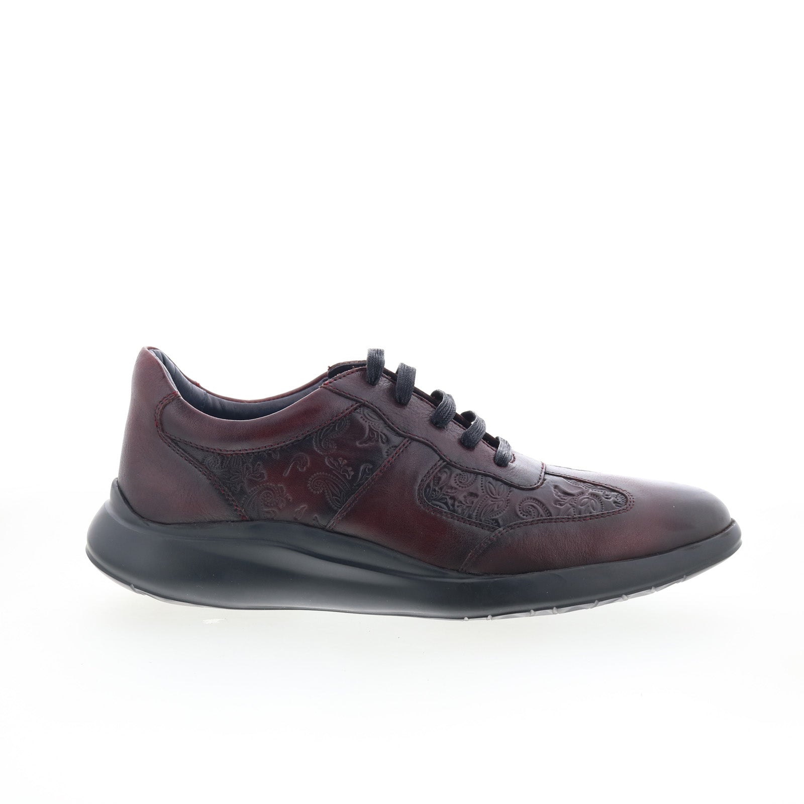 rg5579l_haro_wine-img4_01_65aff3d3-dbbe-409d-90c0-b848378458d0 Robert Graham Haro RG5579L Mens Burgundy Leather Lifestyle Sneakers Shoes - Image 1