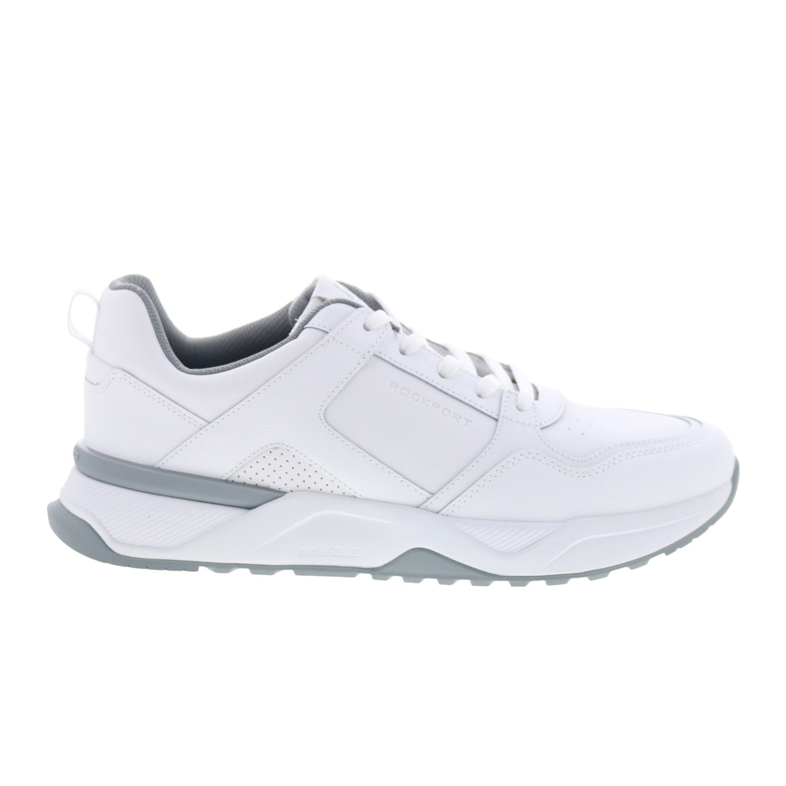 rmpwnorris_white_reshoot_01 Rockport ProWalker Norris Mens White Wide Lifestyle Sneakers Shoes - Image 1