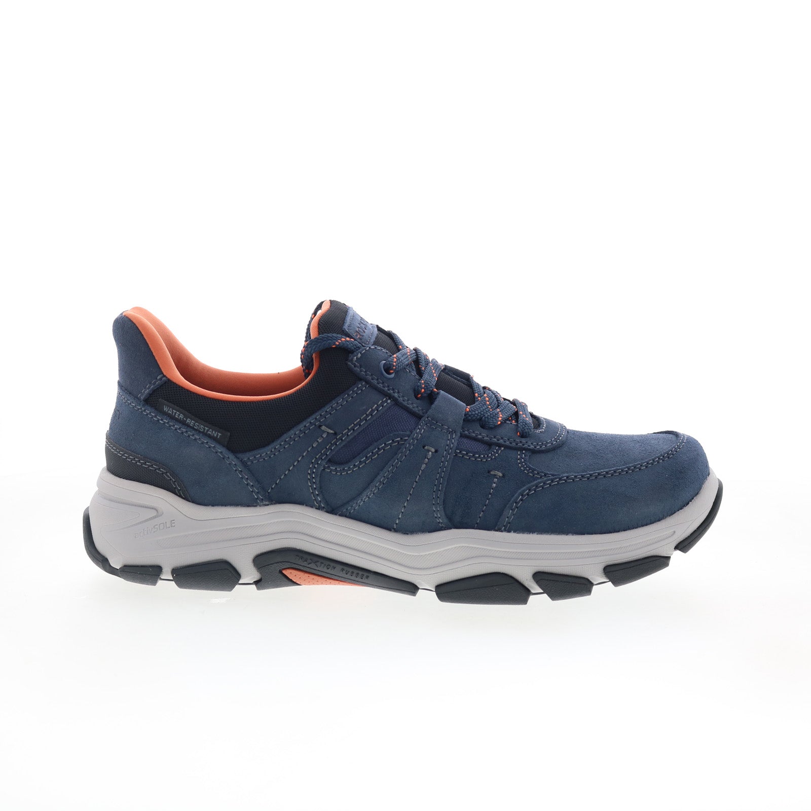 rmrhett_dark_blue_01_f8f1923a-83e3-4b7d-bfb5-1a7057b2fd31 Rockport Rhett RMRHETT Mens Blue Wide Suede Lifestyle Sneakers Shoes - Image 1
