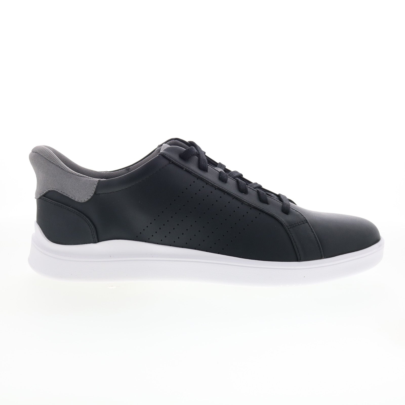 rmtristenl_black_01_2e56147e-548b-4ffe-a5e3-1e89b1df7515 Rockport Tristen Step Activated Lace Up Mens Black Wide Sneakers Shoes - Image 1