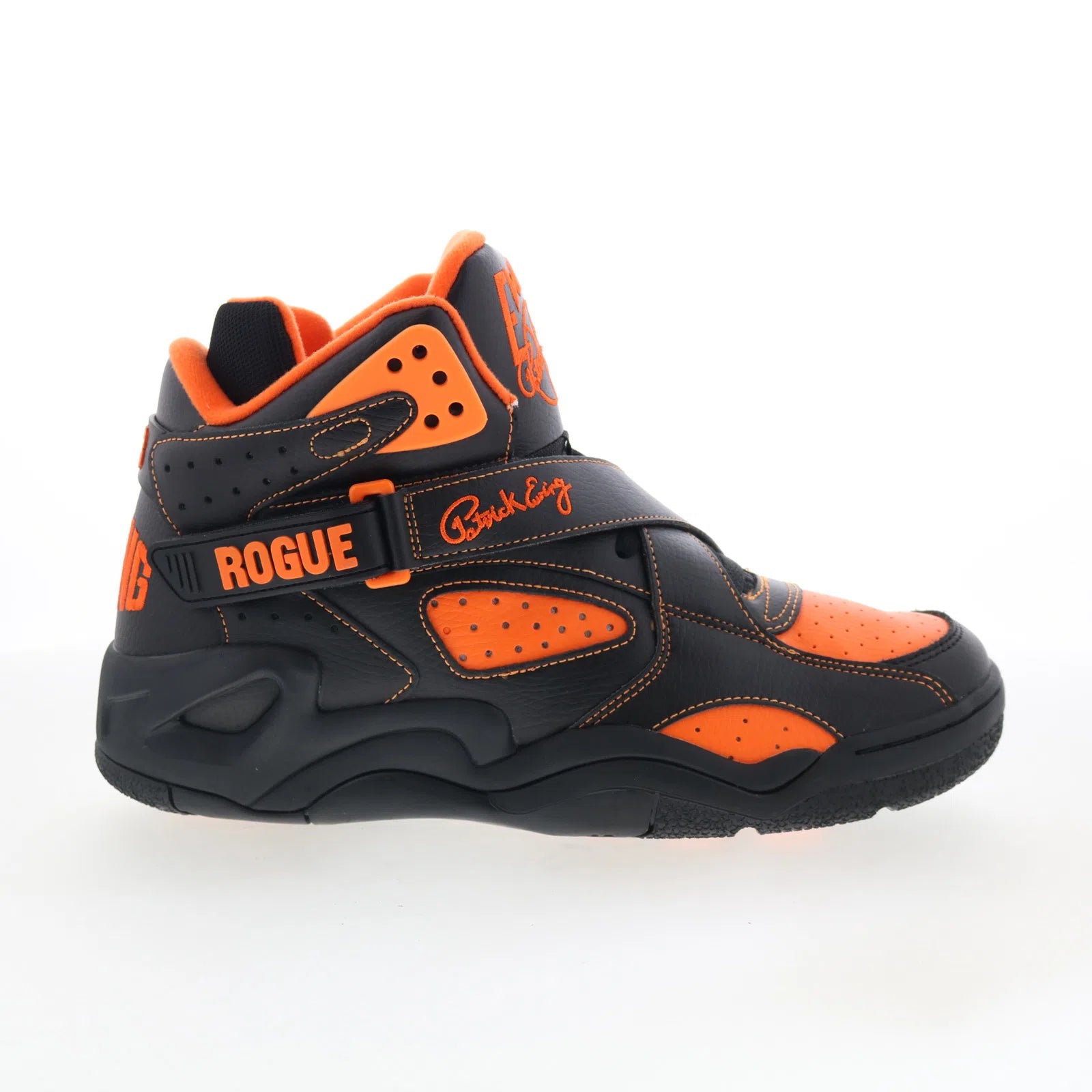 rogue_1ew02642-038_black_orange_01 Ewing Athletics Rogue 1EW02642-038 Mens Black Lifestyle Sneakers Shoes - Image 1