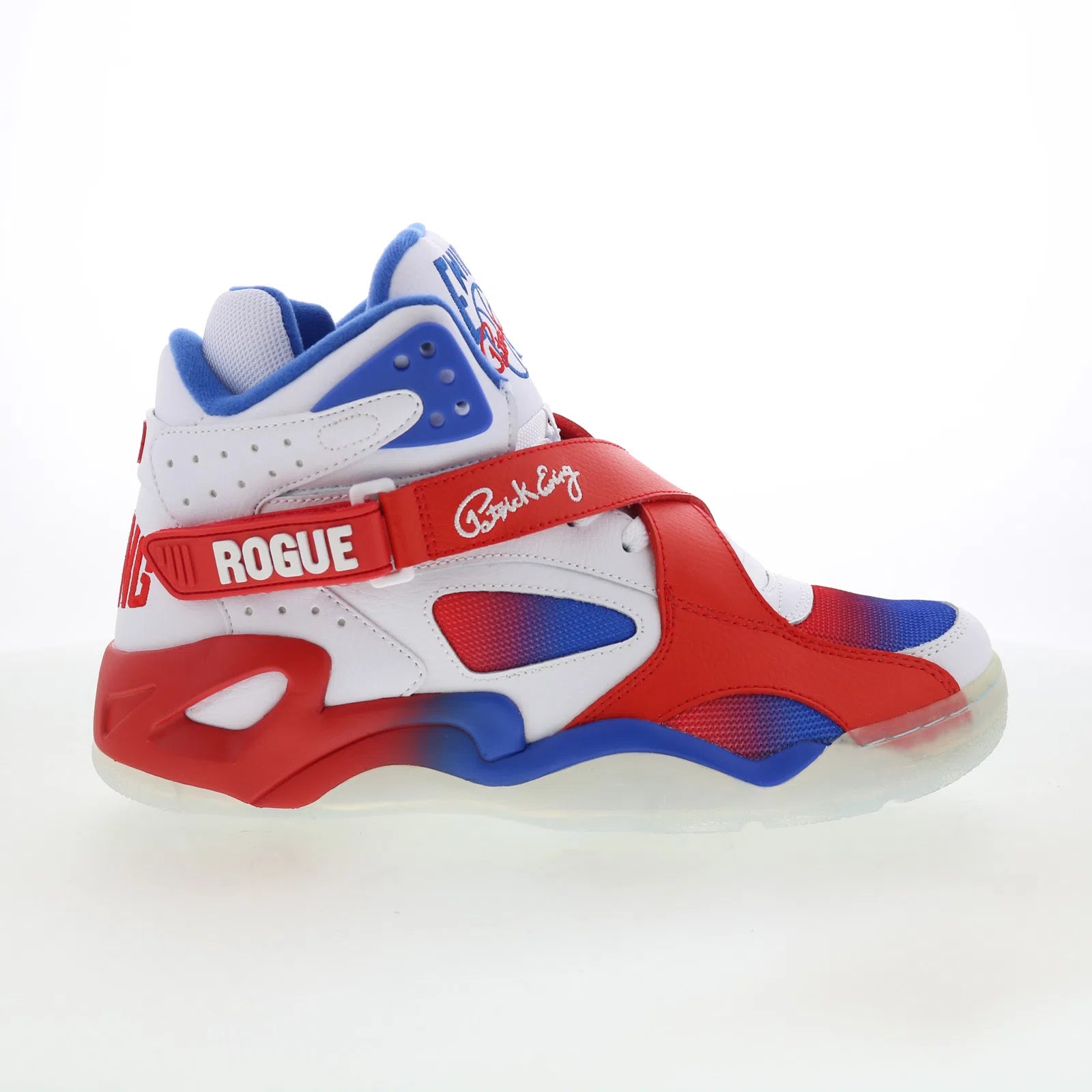rogue_1ew02646-125_white_red_blue_gradient_01 Ewing Athletics Rogue 1EW02646-125 Mens White Lifestyle Sneakers Shoes - Image 1