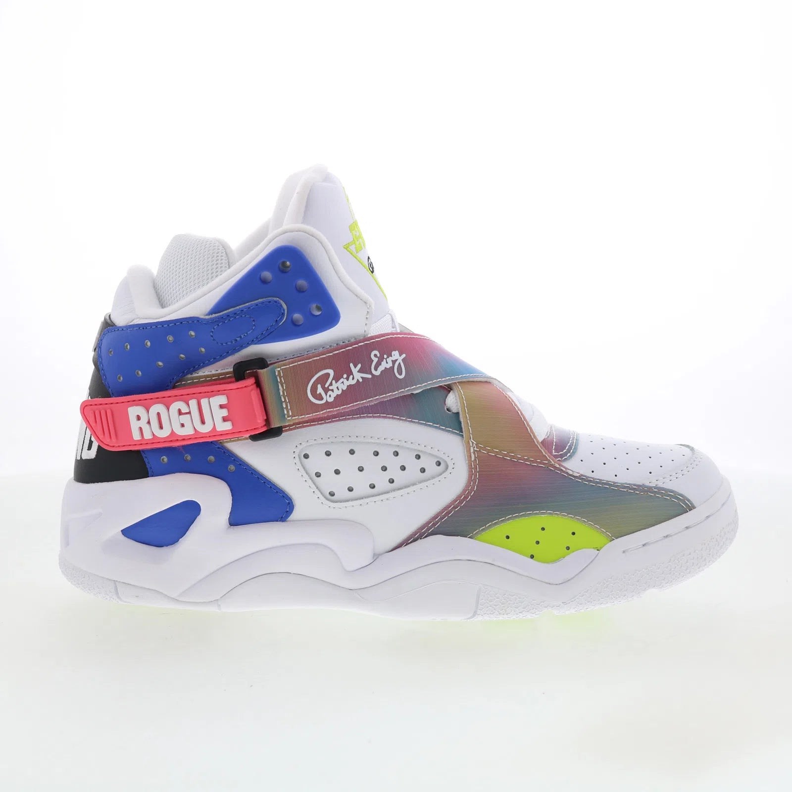 rogue_1ew02656-171_white_black_blue_lime_01 Ewing Athletics Rogue 1EW02656-171 Mens White Lifestyle Sneakers Shoes - Image 1