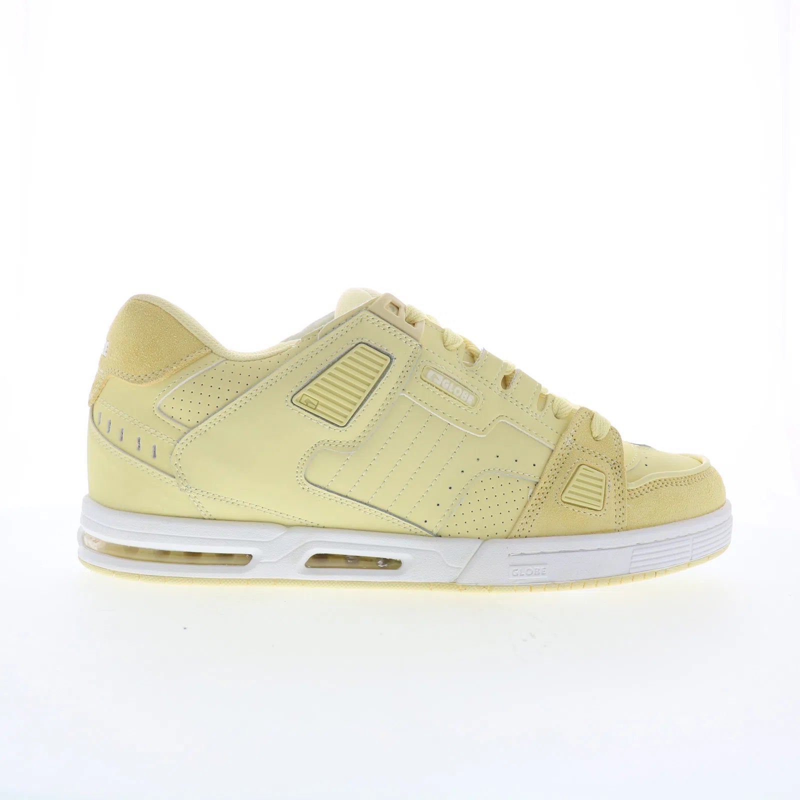 sabre_gbsabr_buttercream_01 Globe Sabre GBSABR Mens Yellow Leather Lace Up Skate Inspired Sneakers Shoes - Image 1