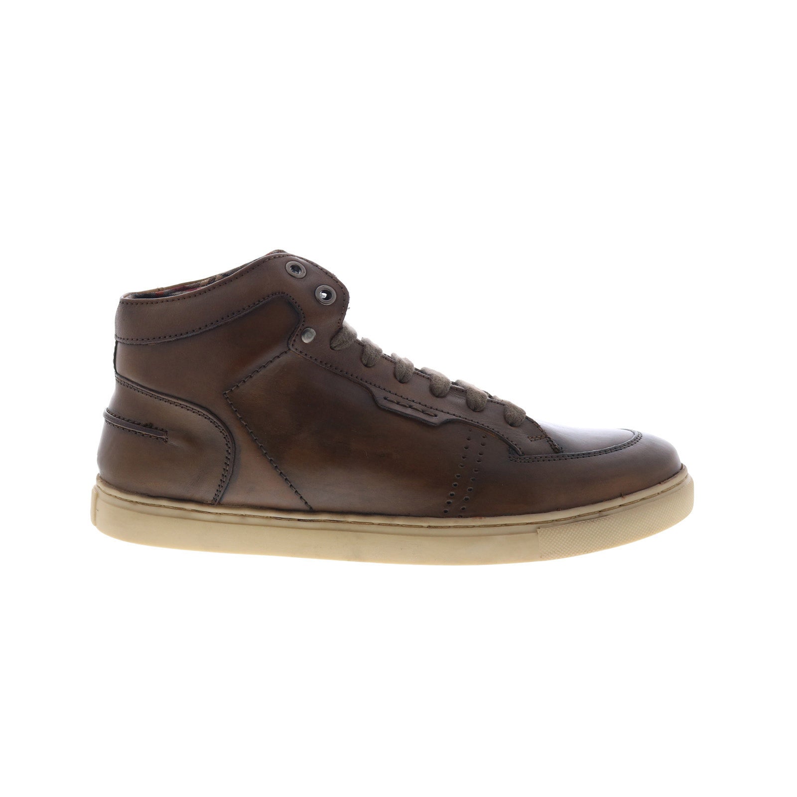 t93502_mid_brown-img4_reshoot_01 Testosterone Kap Tin T93502 Mens Brown Leather Lifestyle Sneakers Shoes - Image 1