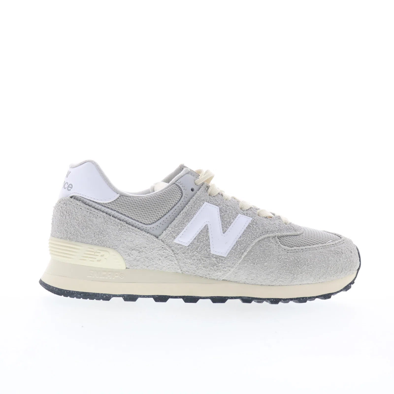 u574rbl_574_concrete_01 New Balance 574 U574RBL Mens Gray Suede Lace Up Lifestyle Sneakers Shoes - Image 1