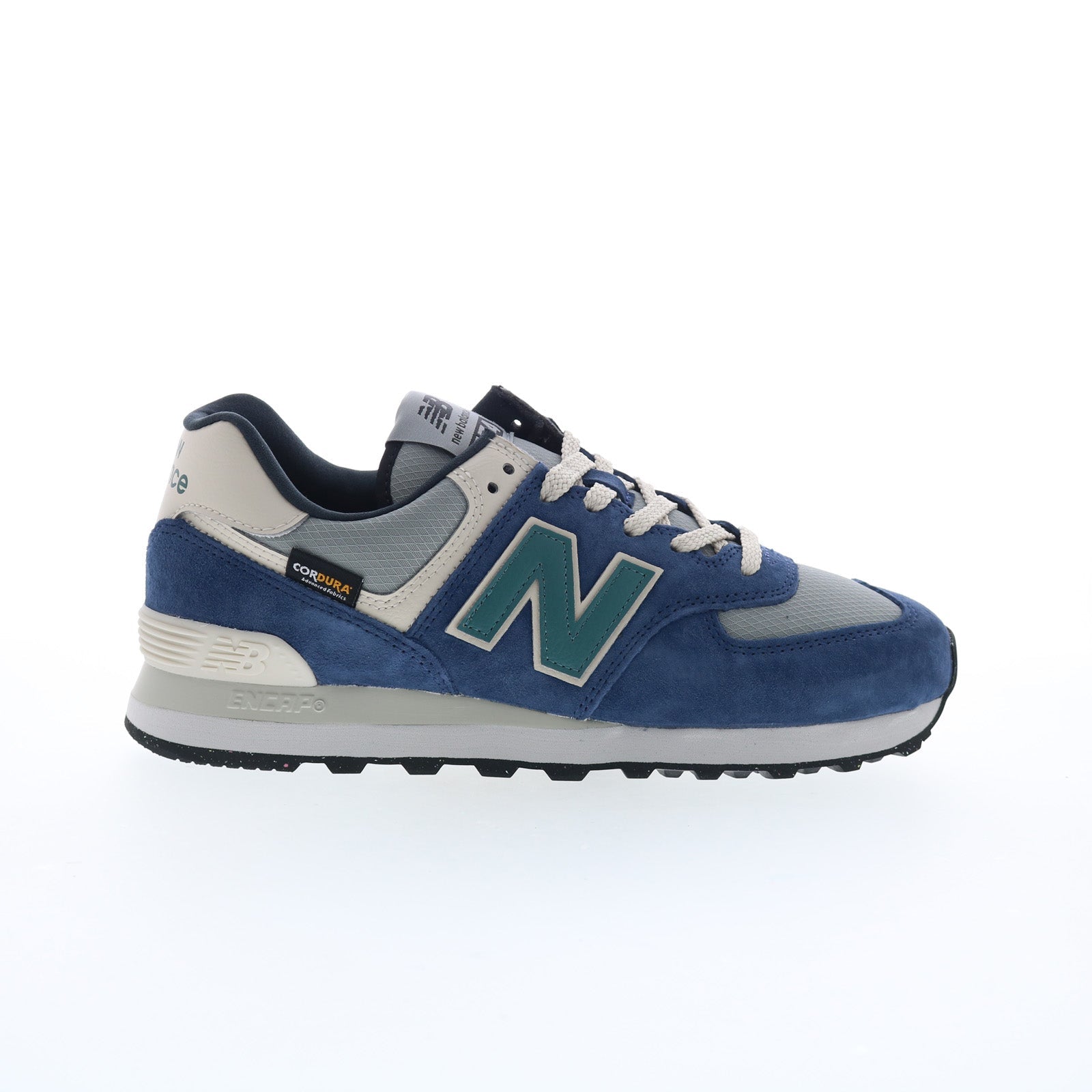 u574s0a_blue_grey-img4_01_9c5a4ffb-8bc0-48e2-bba7-4cf58aba0ae6 New Balance 574 U574SOA Mens Blue Suede Lace Up Lifestyle Sneakers Shoes - Image 1