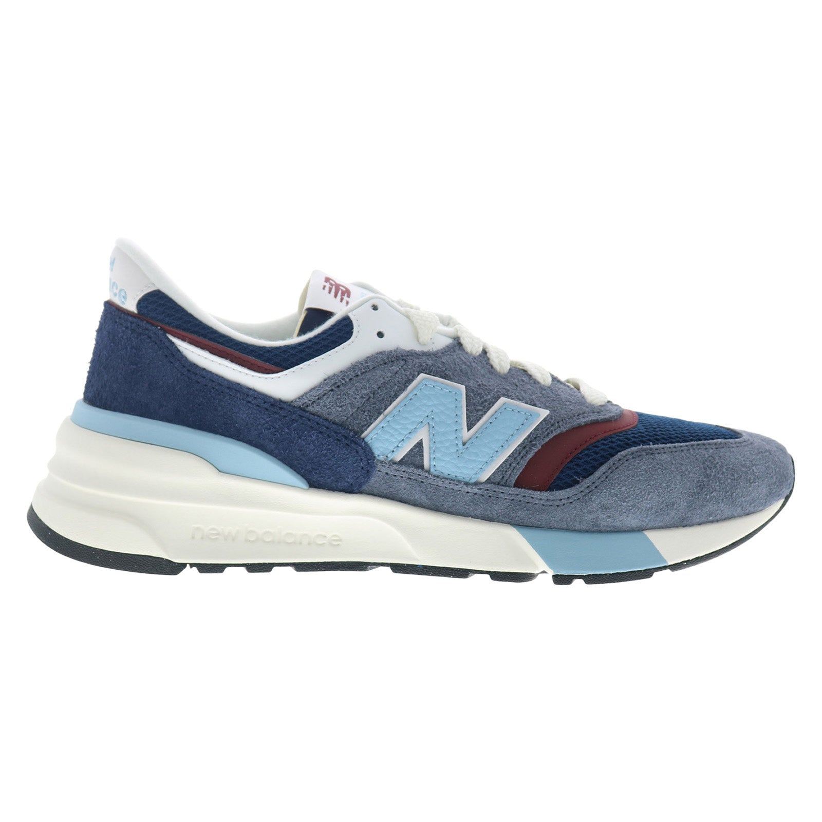u997rrb_grey_blue_reshoot_01 New Balance 997 U997RRB Mens Gray Suede Lace Up Lifestyle Sneakers Shoes - Image 1