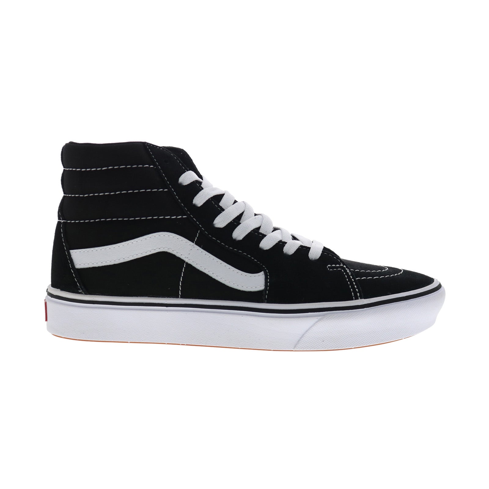 vn0a3wmbvne_black_true_whit_reshoot_01 Vans Comfycush Sk8-HI VN0A3WMBVNE Mens Black Skate Inspired Sneakers Shoes - Image 1